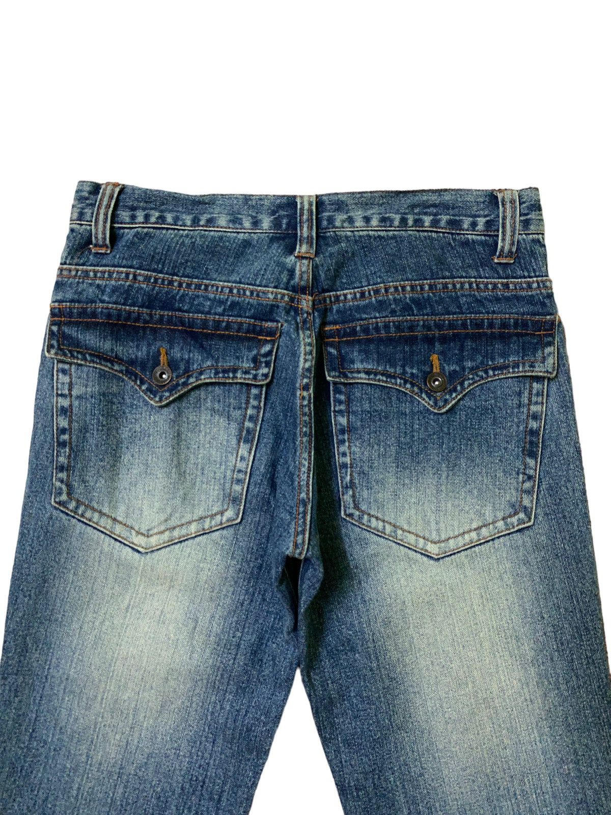 Hysteric Glamour × Japanese Brand × Vintage Flared Barcedos Exchange Spiral Cut Bootcut Denim Jeans Size US 28 / EU 44 - 9 Thumbnail