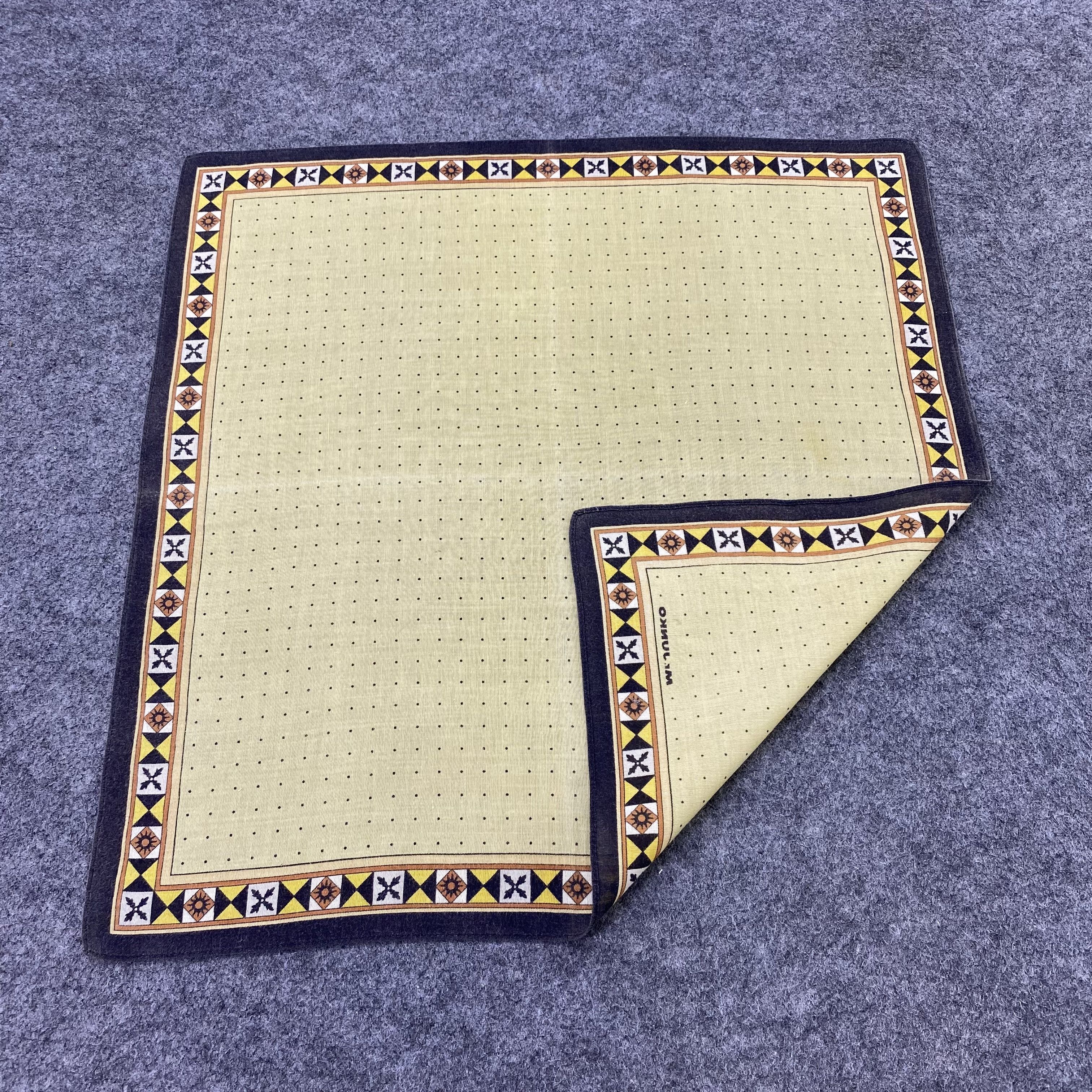 Japanese Brand Mr.Junko Handkerchief Neckerchief Bandana-B1919 Size ONE SIZE - 5 Thumbnail