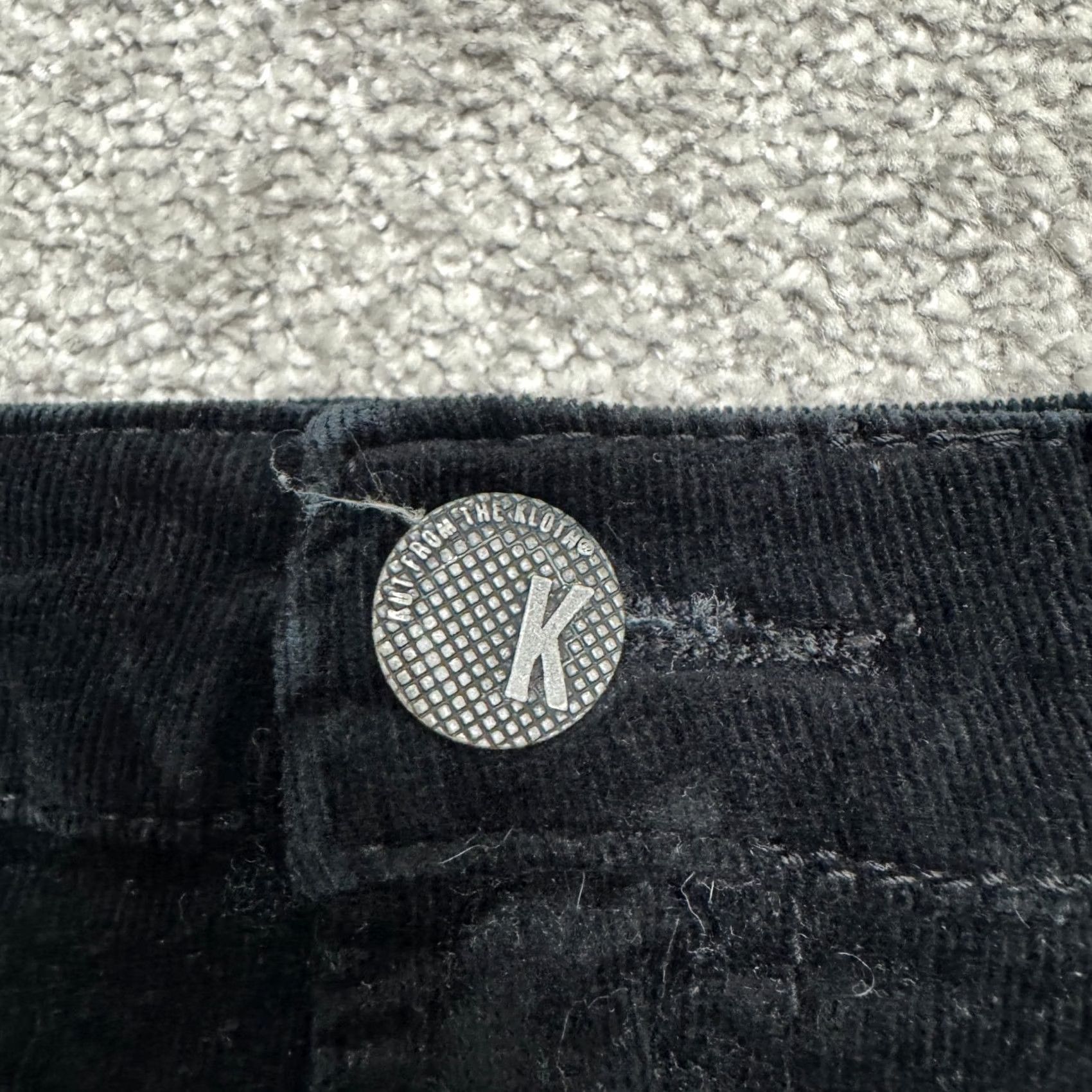 Vintage KUT from the Kloth Jeans Corduroy Skinny Womens 2 Black Mid Rise Stretch Casual Size 26" / US 2 / IT 38 - 3 Thumbnail