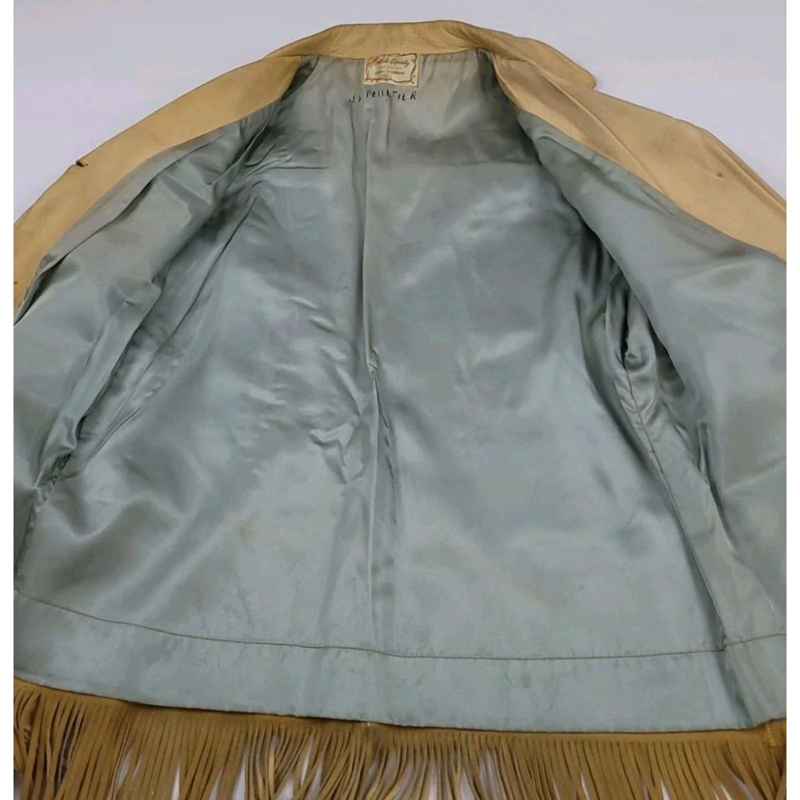 Skin Vintage 50s 60s Deer Skin Leather Fringe Jacket - Unique Western Ladies Size M / US 6-8 / IT 42-44 - 3 Thumbnail