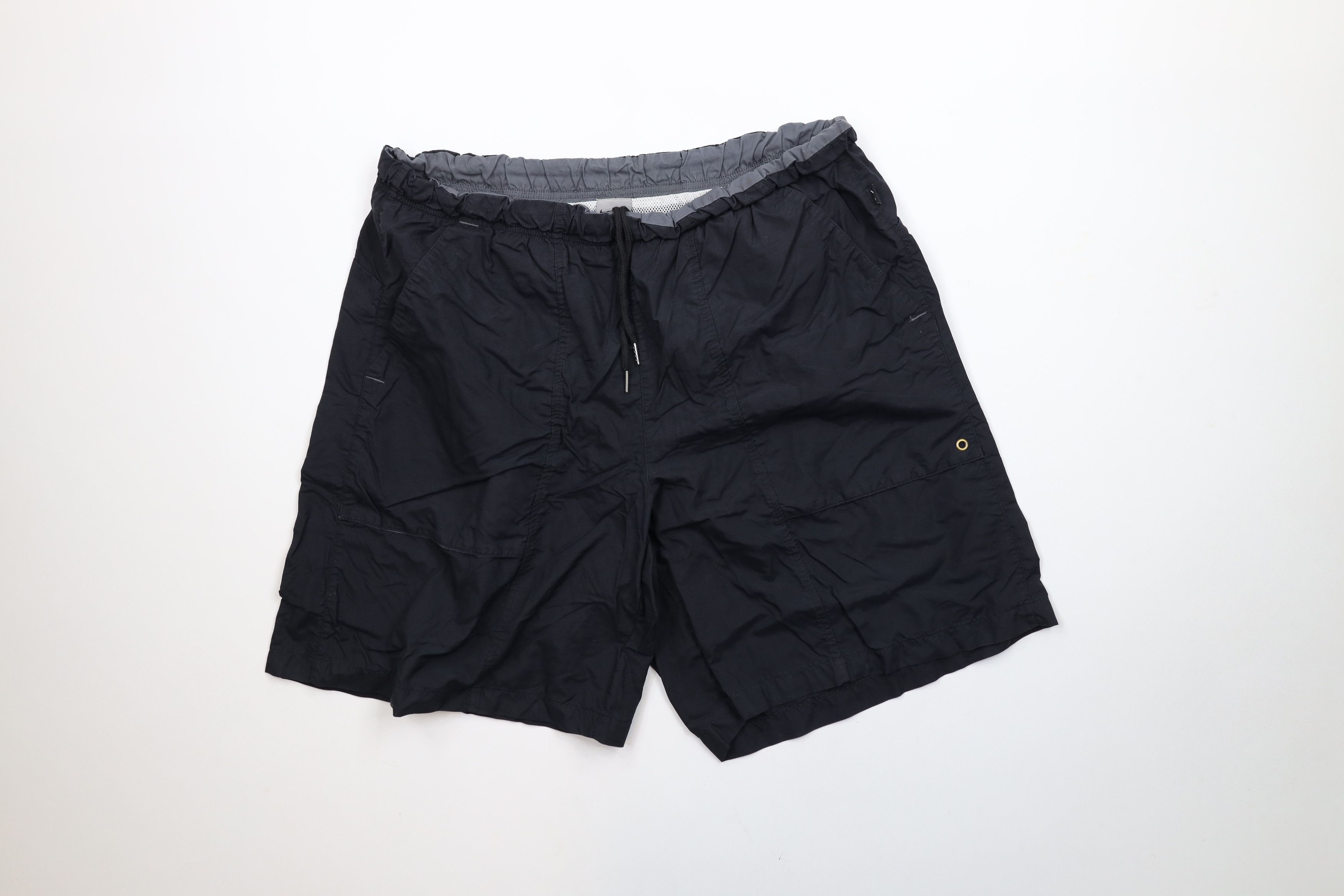 Nike × Vintage Vintage 90s Nike Travis Scott Mini Swoosh Lined Shorts Black Size US 36 / EU 52 - 1 Thumbnail