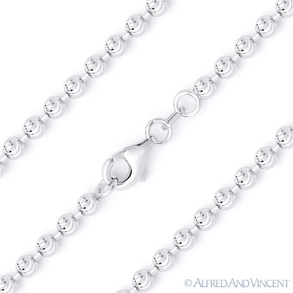 Other 3mm Moon-Cut Ball Bead Link Chain Bracelet Size 7.5" Size ONE SIZE - 1 Thumbnail