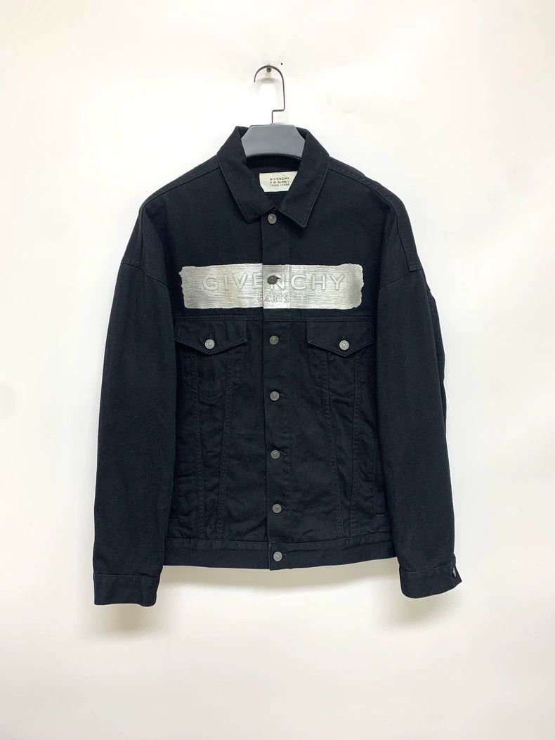 Givenchy Givenchy Black Denim Jacket with Silver Logo - dmc Size US L / EU 52-54 / 3 - 1 Thumbnail