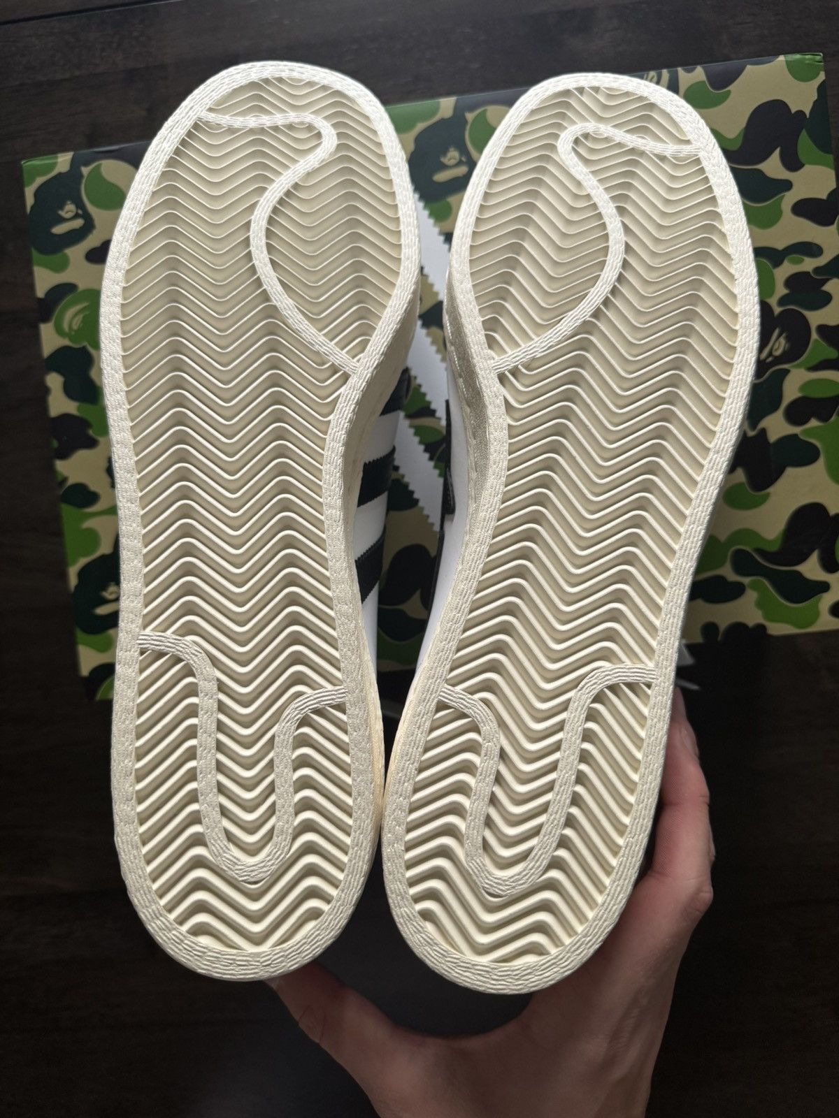Adidas × Bape Bape x adidas Superstar80s White Black Size US 11 / EU 44 - 7 Thumbnail