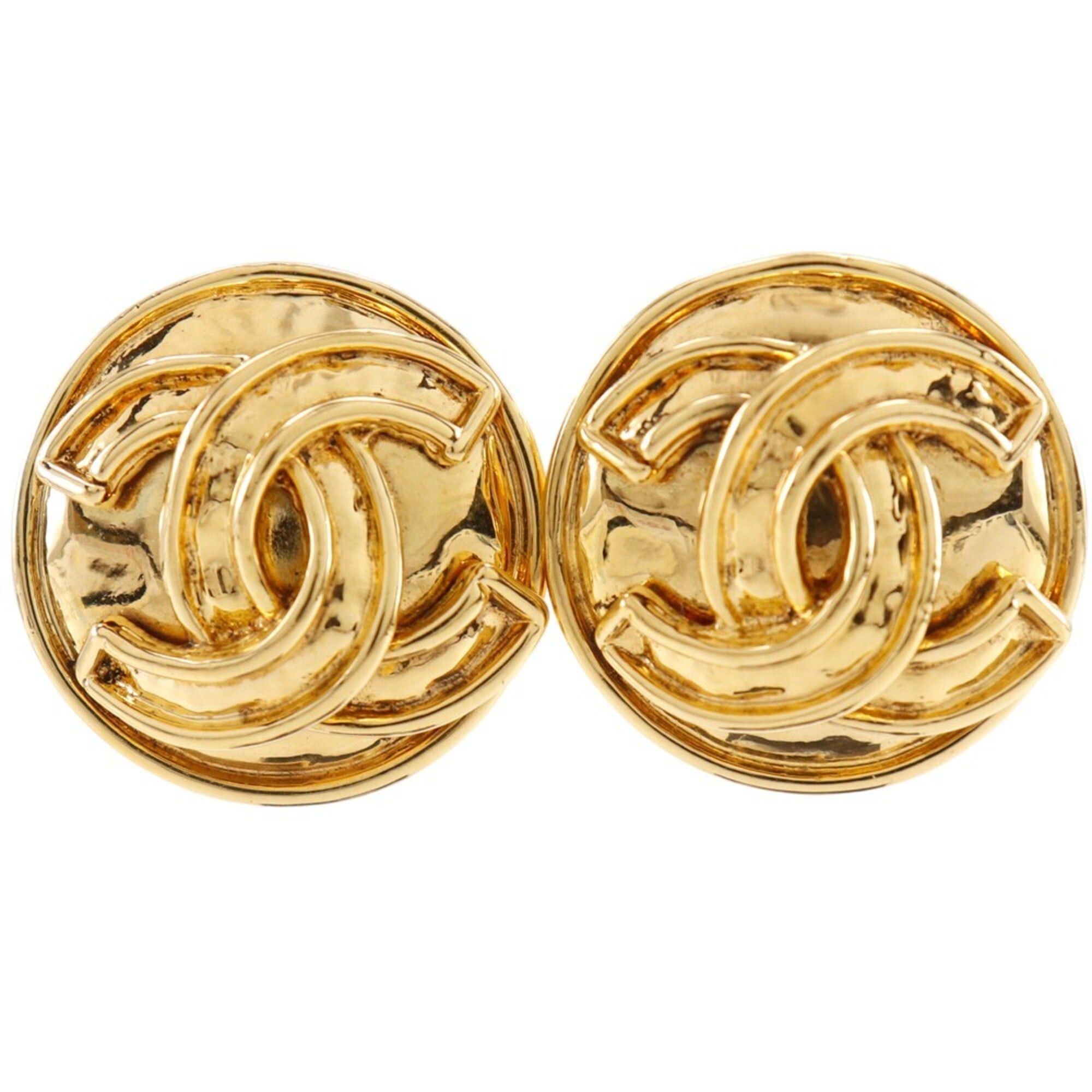 Chanel Chanel Coco Mark Earrings, Gold Plated, 1994, 94P, Approx. 21.1g, Women's. Size ONE SIZE - 1 Thumbnail