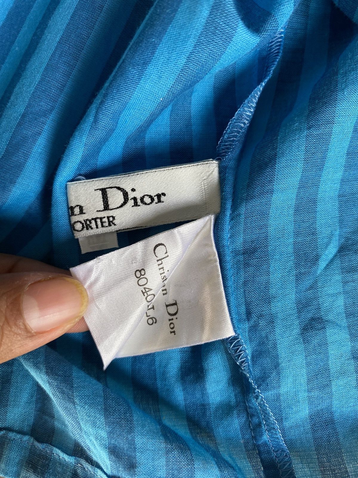 Dior Christian Dior Striped Blue blouse Size M / US 6-8 / IT 42-44 - 3 Thumbnail