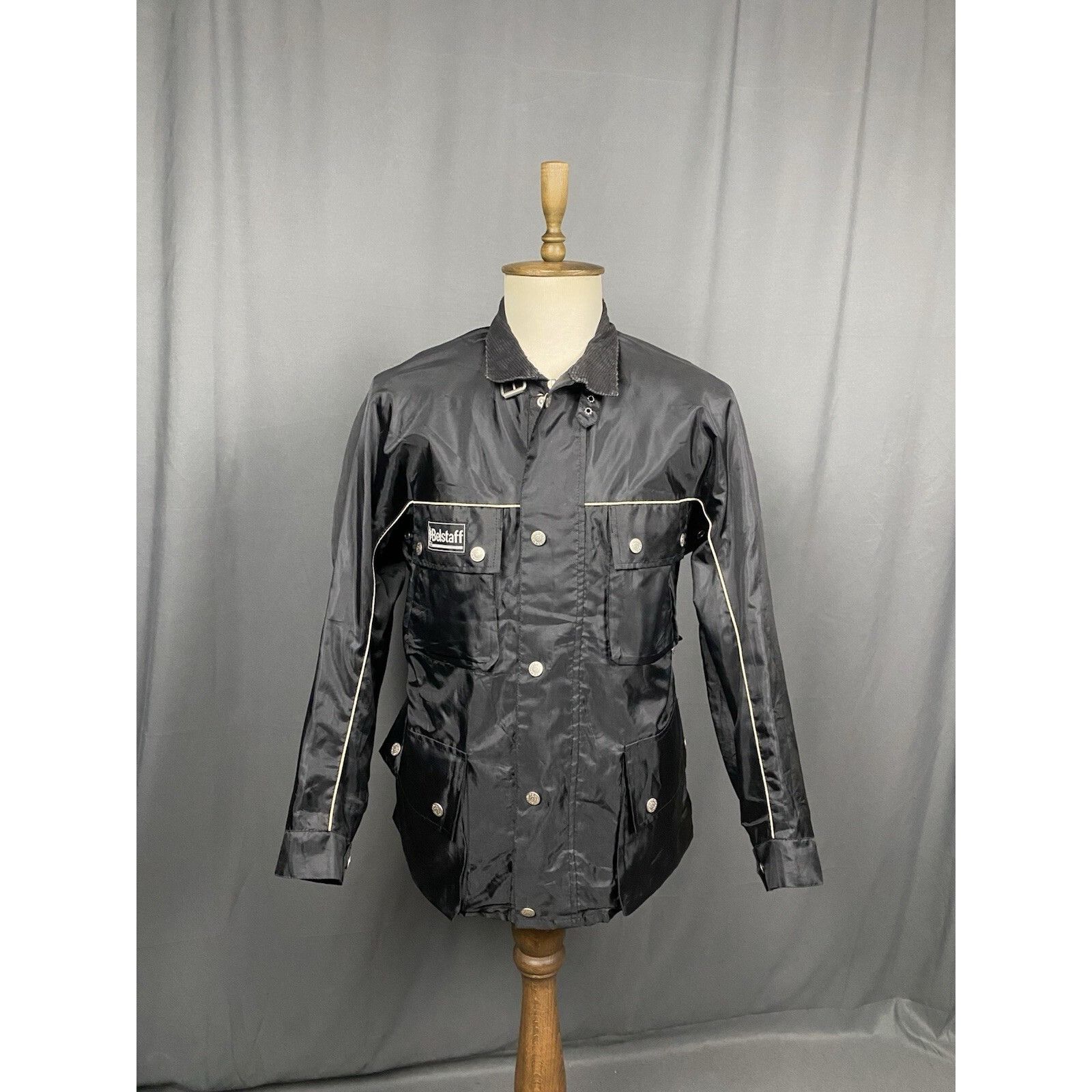 Belstaff Belstaff Men's Black Multipocket Nylon Motorcycle Jacket Siz Size US L / EU 52-54 / 3 - 1 Thumbnail