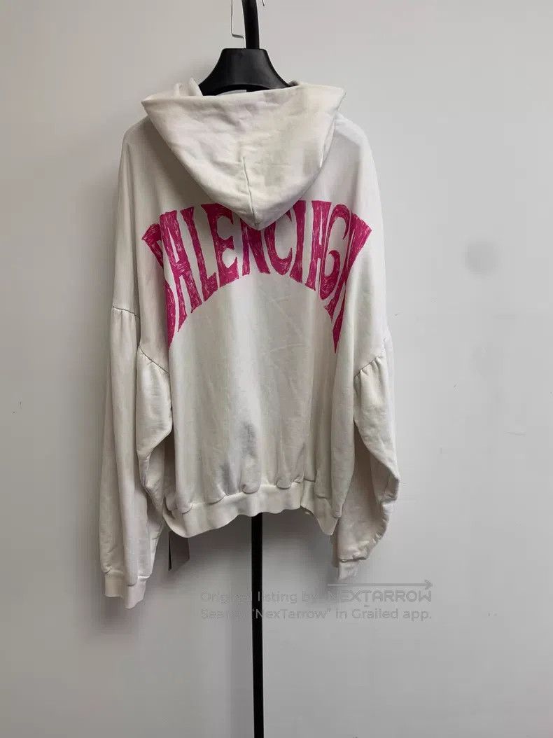 Balenciaga Balenciaga Loose letter printed hooded long-sleeve sweatsh Size US L / EU 52-54 / 3 - 2 Thumbnail