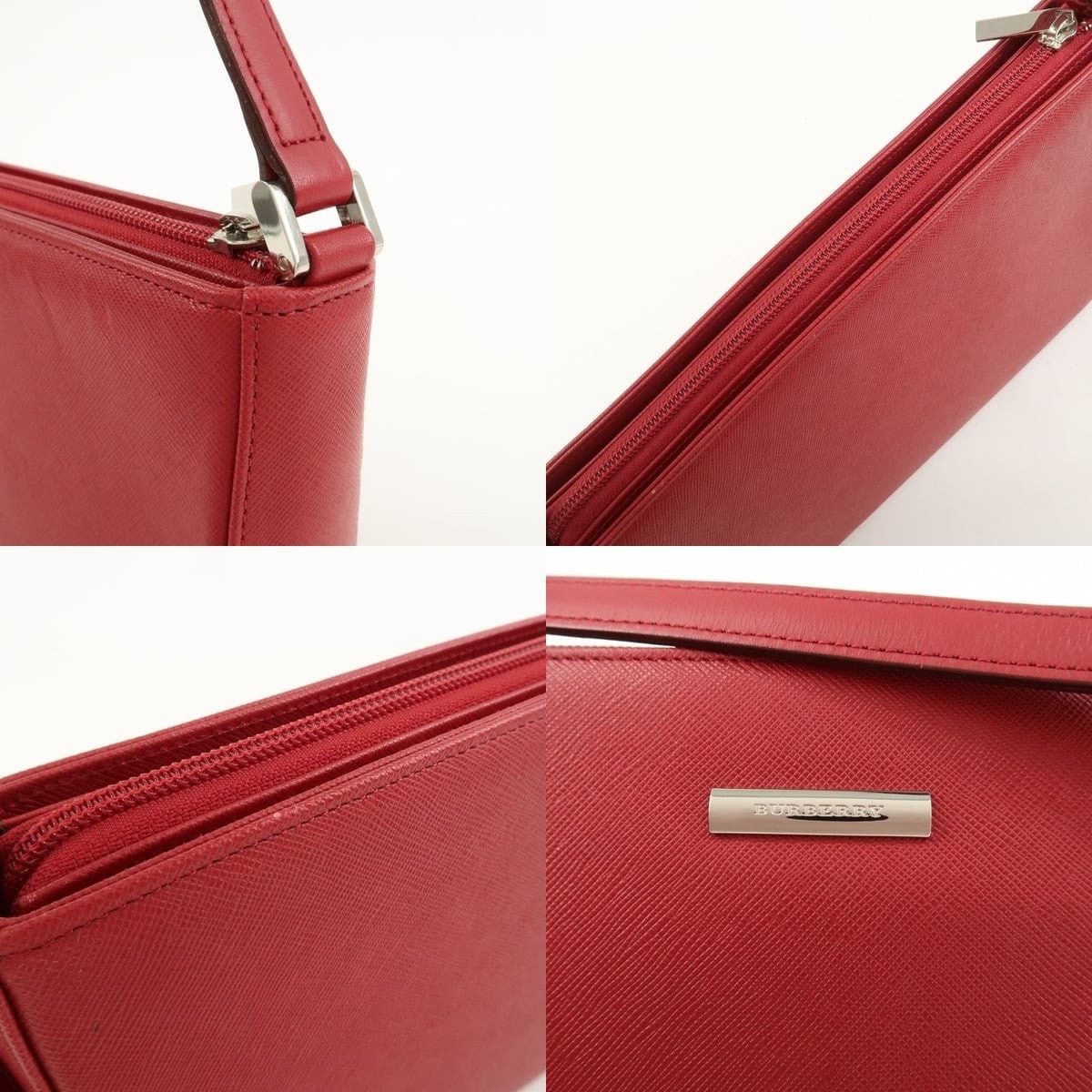 Burberry Burberry Saffiano Shoulder Bag Red Size ONE SIZE - 6 Thumbnail