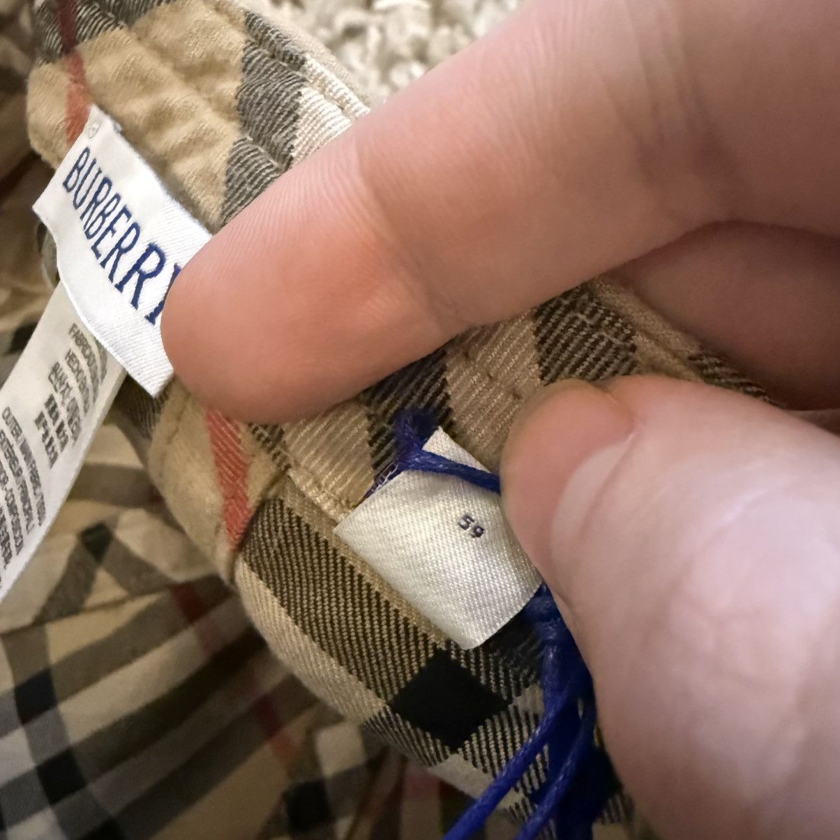 Burberry Burberry hat size L logo checked baseball cap B Size ONE SIZE - 13 Thumbnail