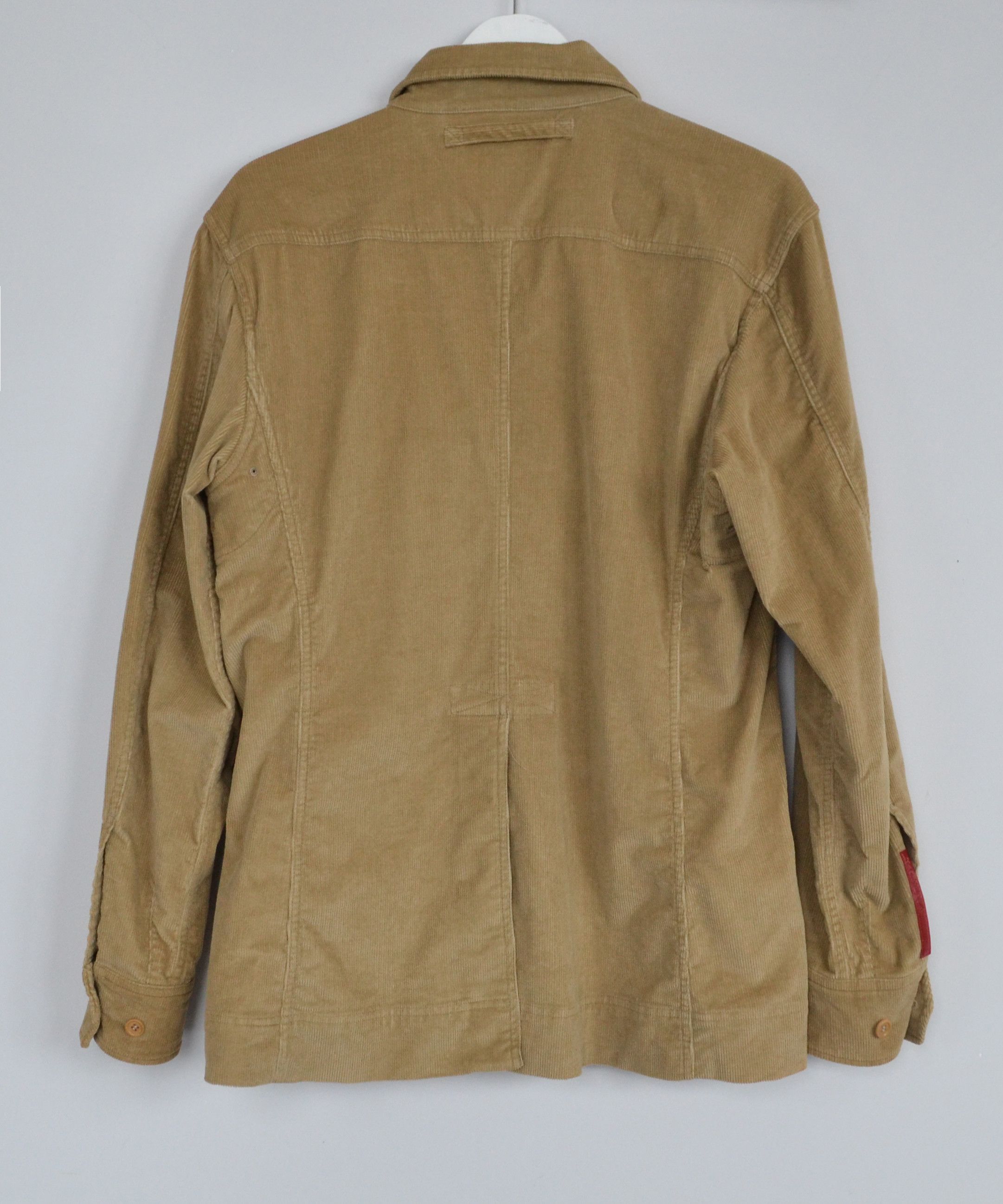 Prada 🔴 PRADA Jacket Velvet Blazer Red Tab Beige Vintage Coat Size US L / EU 52-54 / 3 - 4 Thumbnail