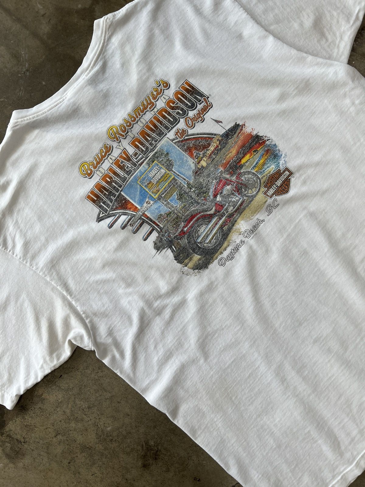 Harley Davidson × Vintage Vintage Harley Davidson 2007 Bruce Rossmeyer's Pocket Sz Tee Size US XXL / EU 58 / 5 - 1 Thumbnail