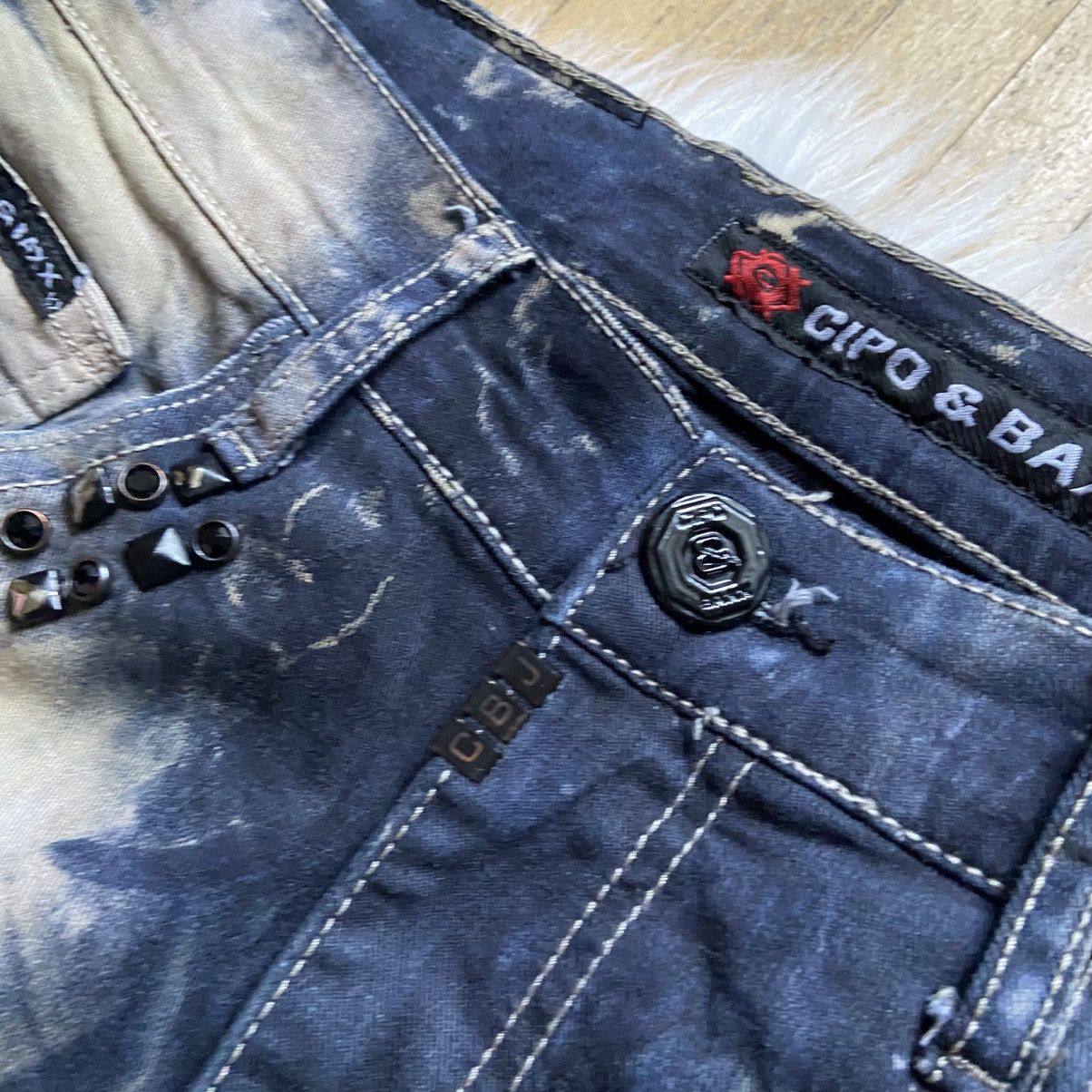 If Six Was Nine 📌Crazy Cipo & Baxx Vintage Avant Garde Acid Wash Jeans Size US 30 / EU 46 - 7 Thumbnail
