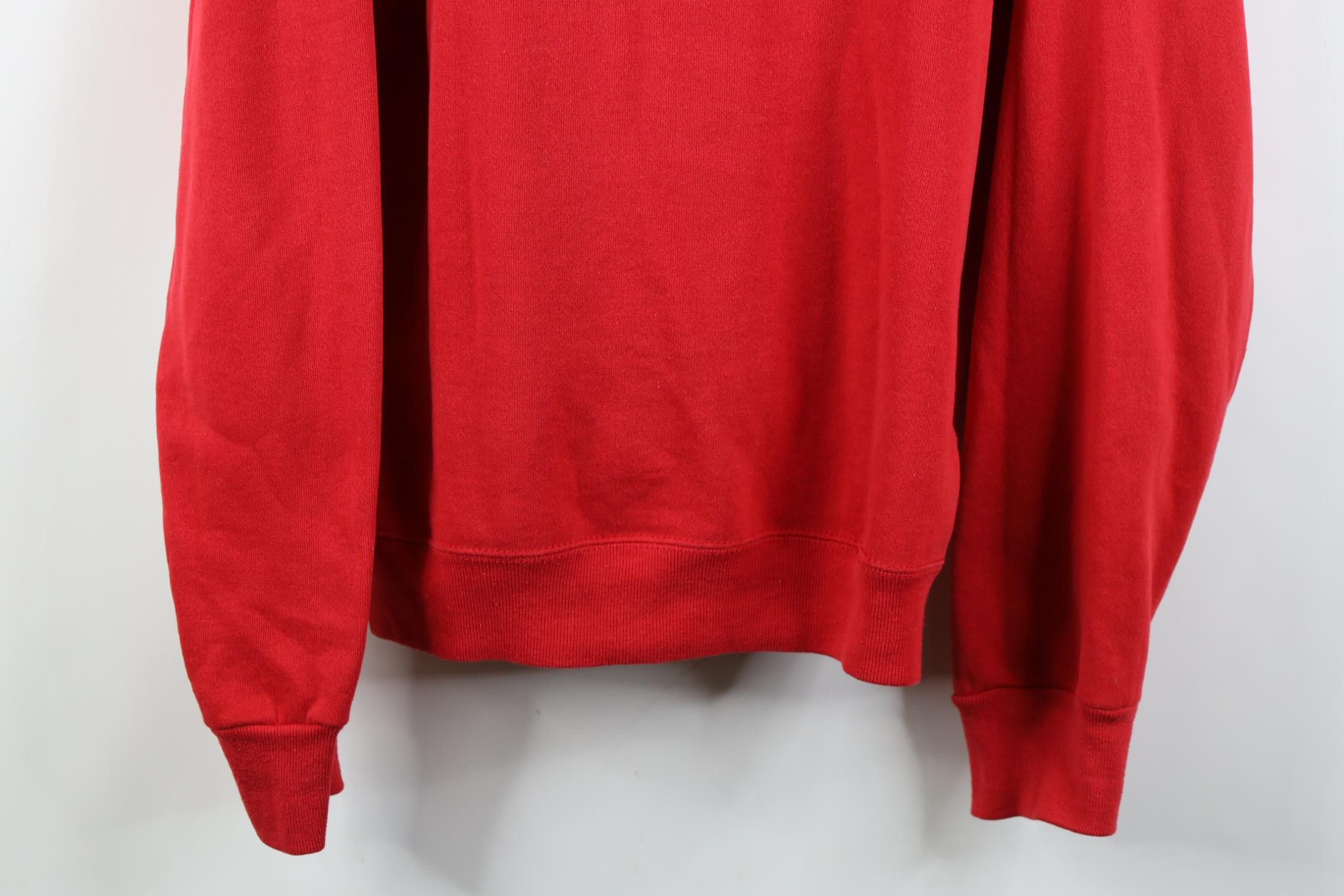 Vintage Vintage 90s Streetwear Raglan Crewneck Sweatshirt Red USA Size US L / EU 52-54 / 3 - 3 Thumbnail