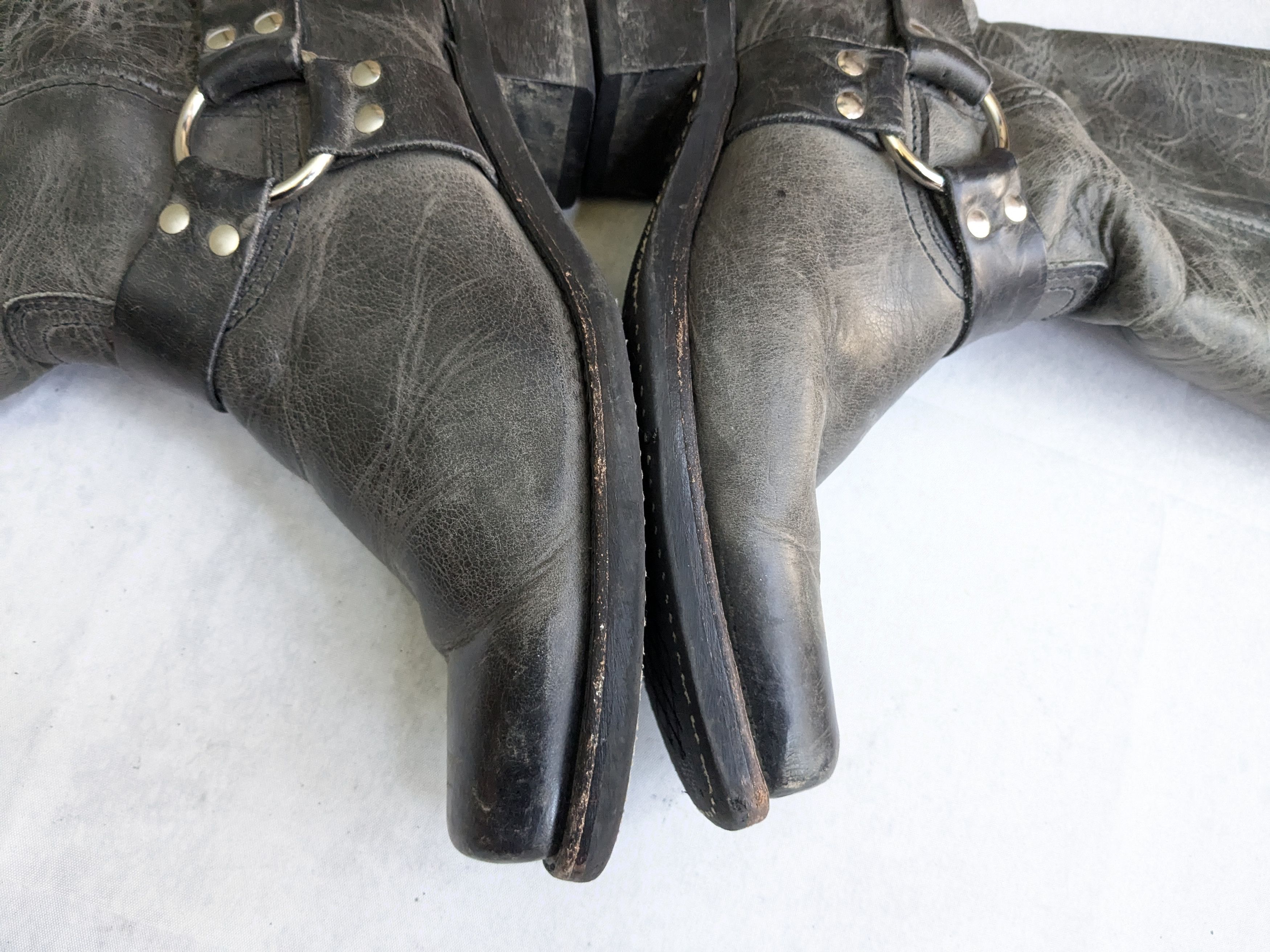 Frye Frye Harness Boots Black 8 Leather Buckle Size US 8 / EU 41 - 8 Thumbnail