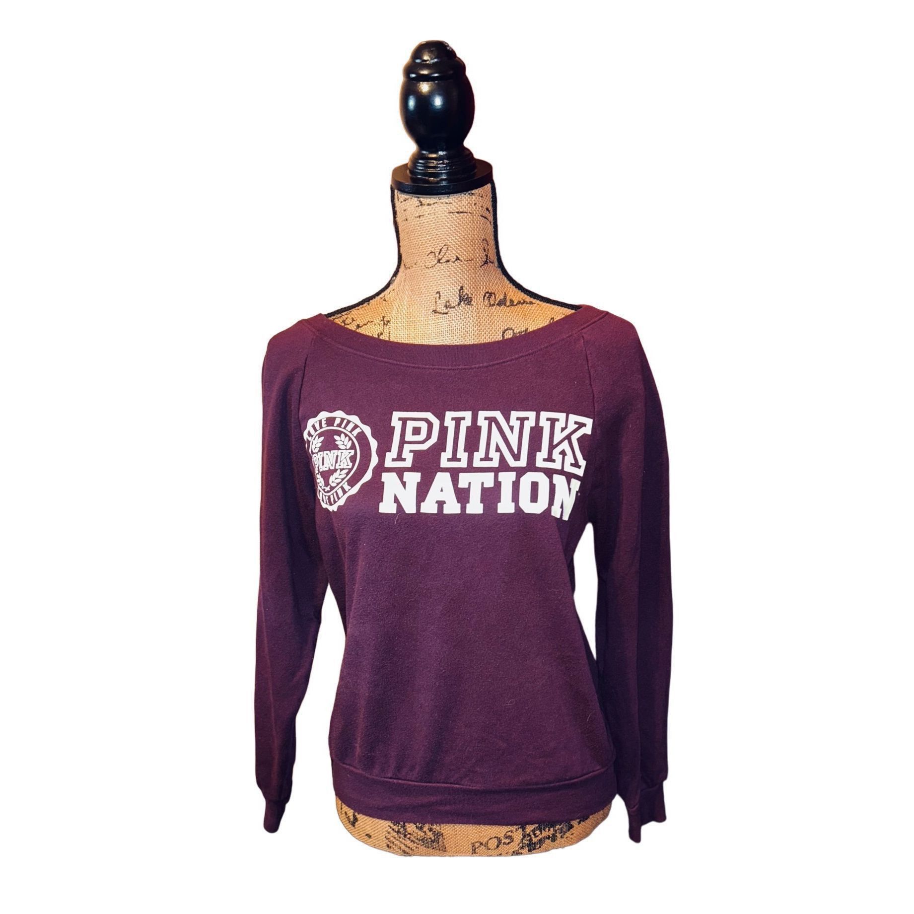 Pink Victoria Secret PINK Crew Neck Purple Sweatshirt XS Size XS / US 0-2 / IT 36-38 - 1 Thumbnail