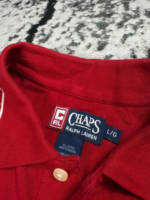 Chaps Vintage Chaps Ralph Lauren longsleeve polo shirt red L Size US L / EU 52-54 / 3 - 4 Thumbnail