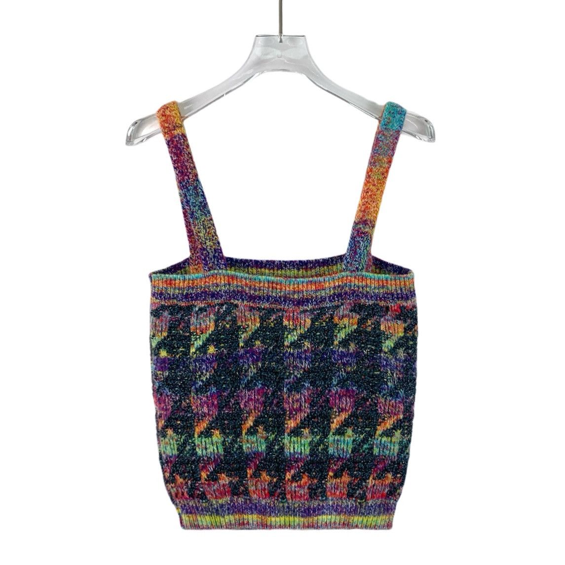 Chanel Chanel Colorful Houndstooth Wool Woven Tank Top K26WX Size XS / US 0-2 / IT 36-38 - 2 Thumbnail