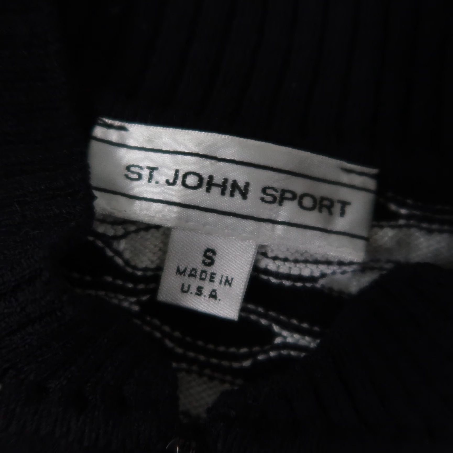 St. John VINTAGE St. John Women's Knit Jacket Short S Black White Striped Wool Rayon Cotton 90s Fashion Size S / US 4 / IT 40 - 6 Thumbnail