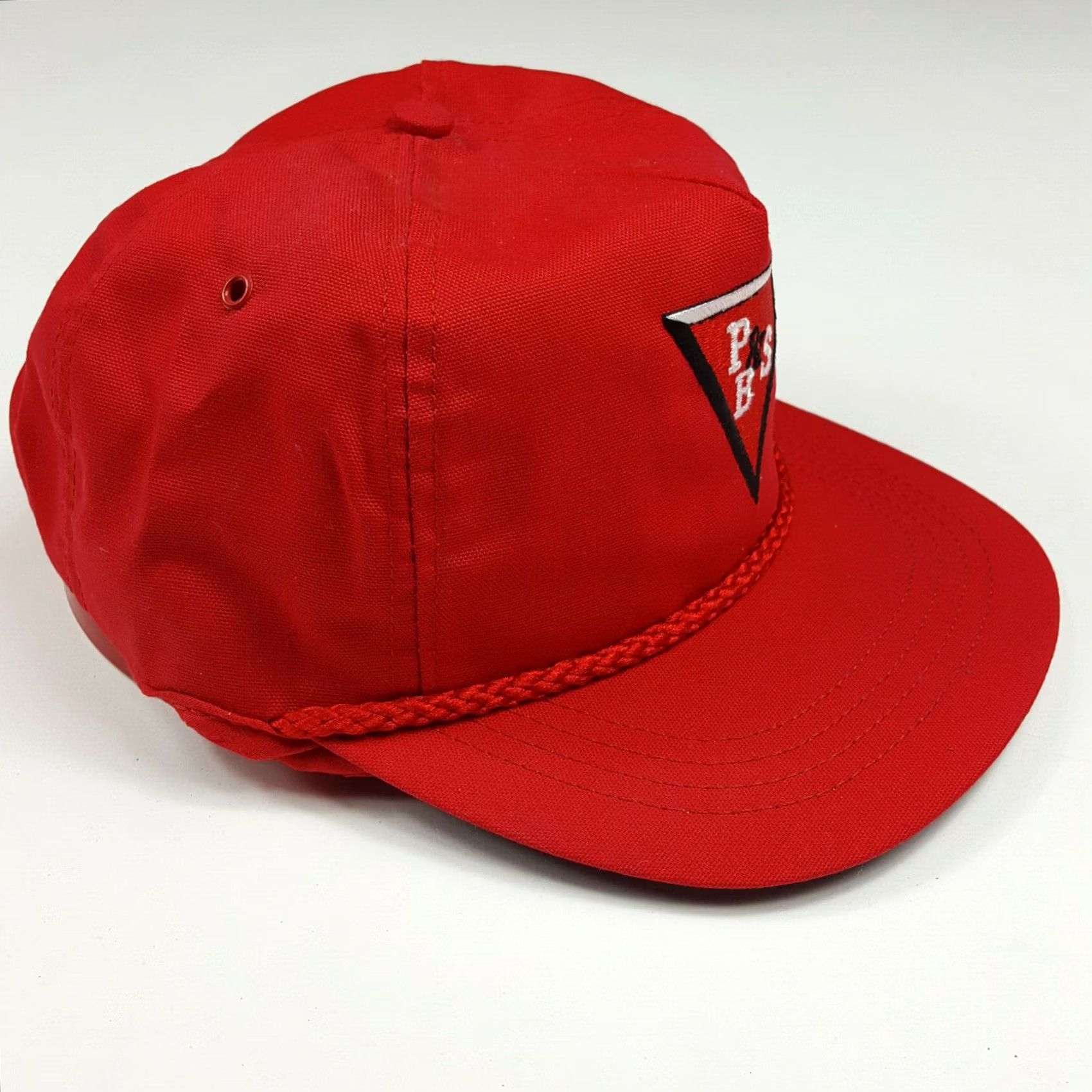 Vintage VINTAGE PB & S Red Snapback Trucker Hat Cap Embroidered Logo Men Adjustable Size ONE SIZE - 3 Thumbnail