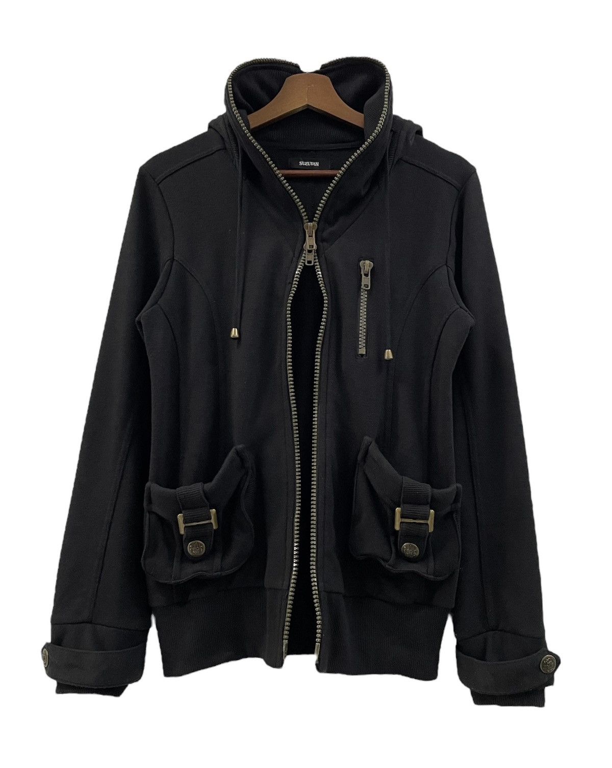 ジャケット・アウター goa bono Damage Denim Black Double Zip Dead Stock 