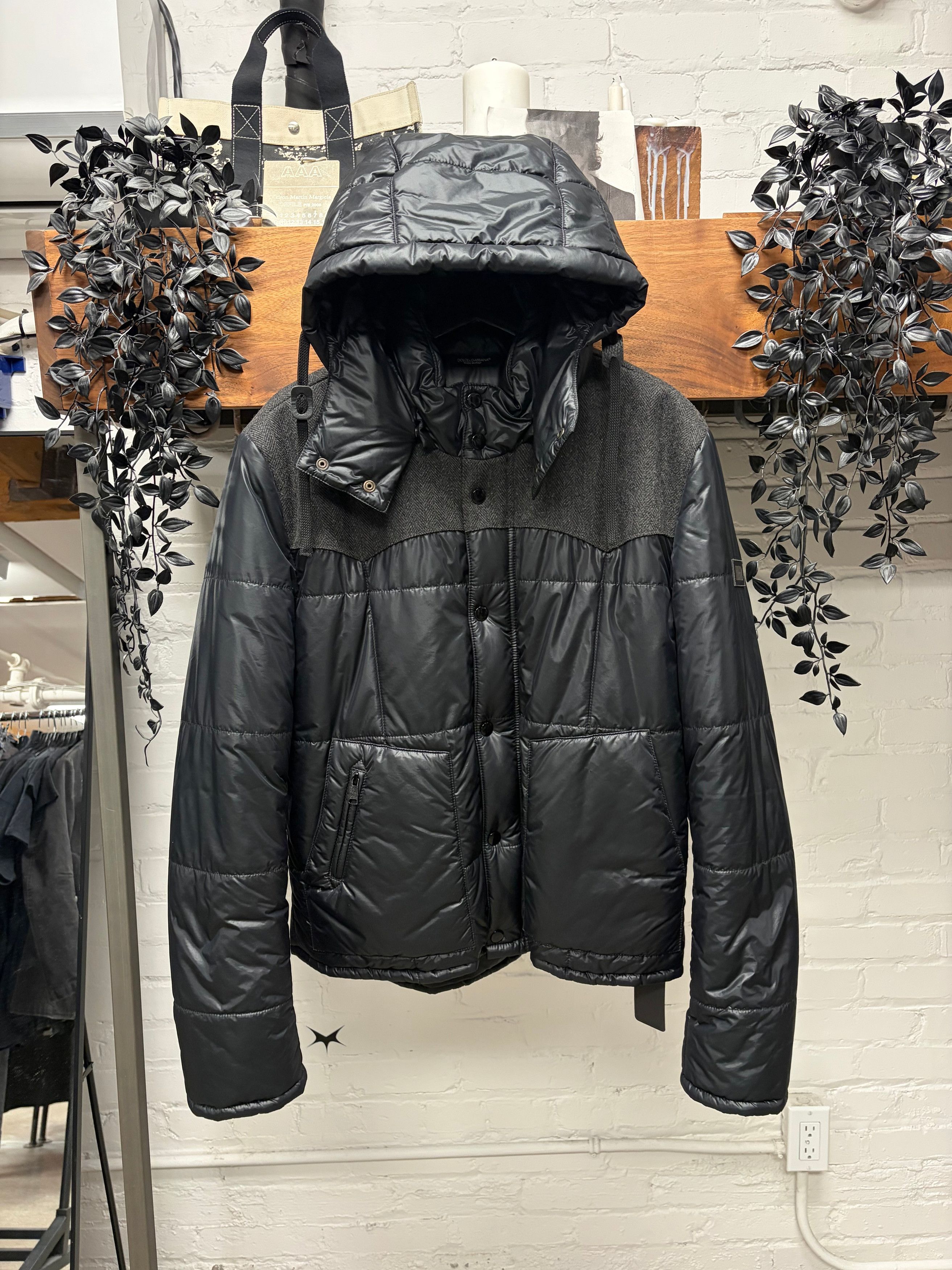 Dolce & Gabbana 2000s Dolce & Gabbana Mainline Down Filled Jacket with Western Herringbone Detailing Size US L / EU 52-54 / 3 - 1 Thumbnail