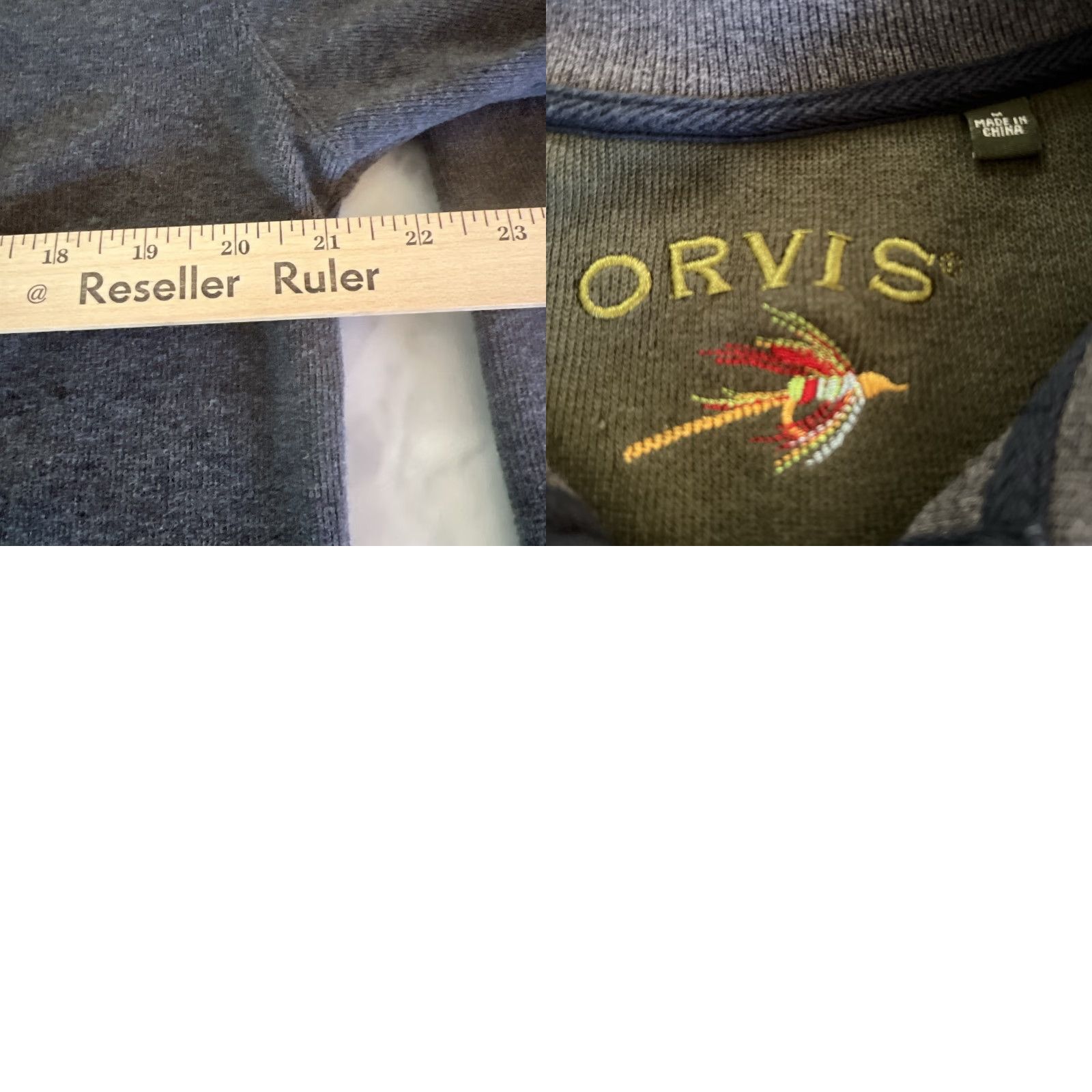 Orvis Orvis Sweater Men’s Medium Collared Pullover Gray Outdoor Adventure Long Sleeve Size US M / EU 48-50 / 2 - 8 Thumbnail