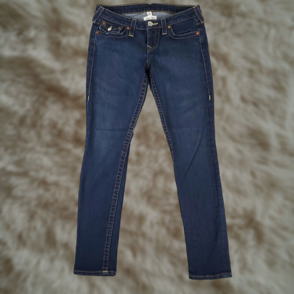 True Religion True Religion Jeans 29x30 Blue Skinny Stretch Denim Pockets Fashion Womens Size 29" - 1 Thumbnail
