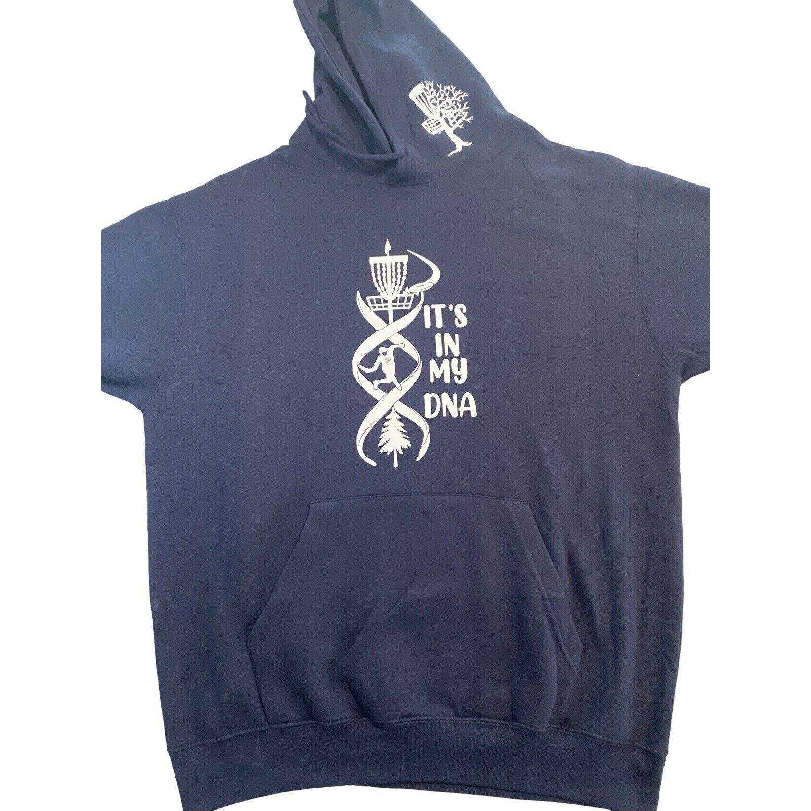 The Unbranded Brand Disc Golf DNA Custom Pullover Hoodie Size L Navy Blue Size US L / EU 52-54 / 3 - 1 Thumbnail