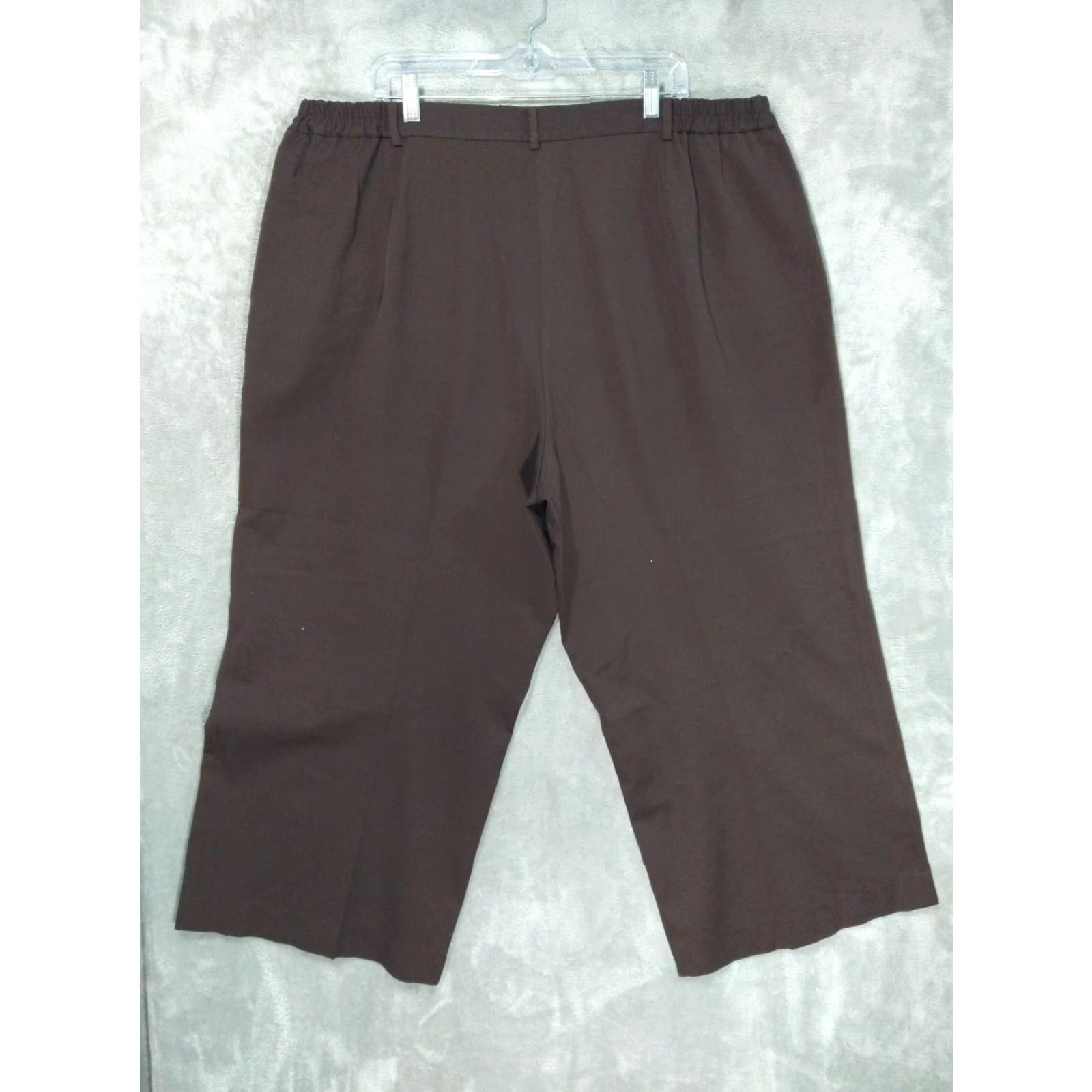 Ralph Lauren Ralph Lauren Pants Womens 22W Plus Brown Wide-Leg Cropped Trouser High Rise Size 40" / US 18 - 2 Thumbnail