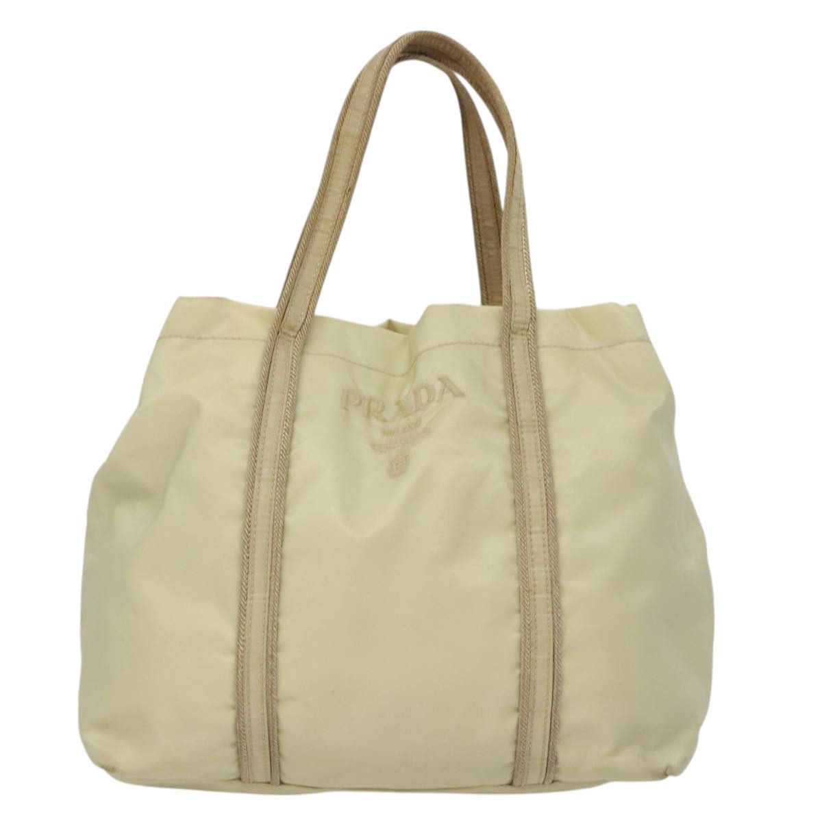Prada Re-Nylon Beige Synthetic Handbag (Pre-Owned) Size ONE SIZE - 1 Thumbnail