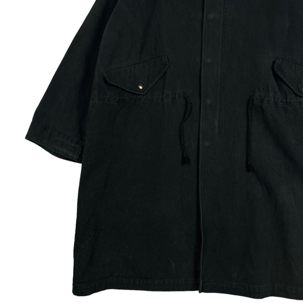 Yohji Yamamoto 🔥RICH BLACK - FLY COATS HERRINGBONE LONG JACKETS Size US M / EU 48-50 / 2 - 5 Thumbnail