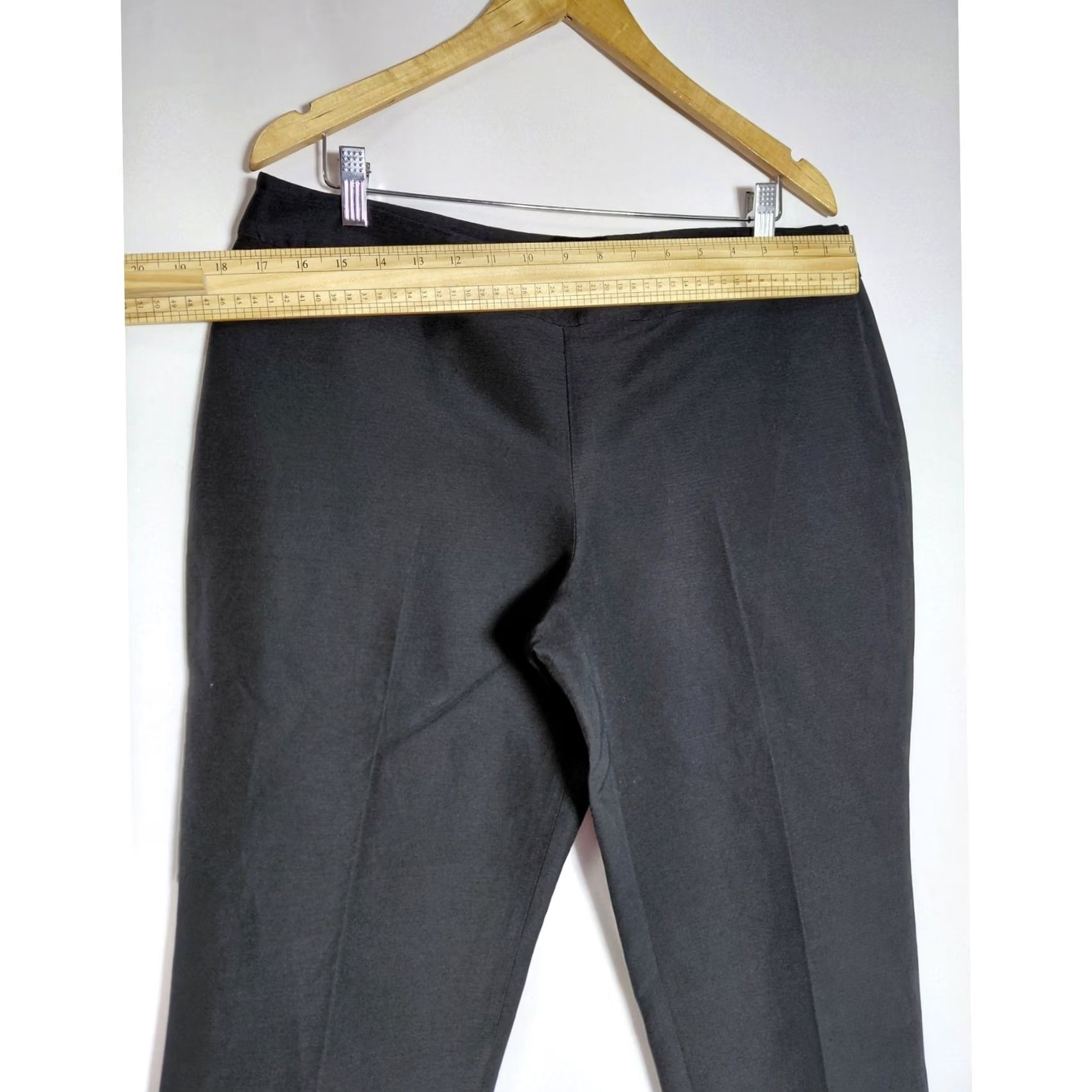 Talbots Talbots Petites Women Black Solid Pants Size 14P Silk Size 36" / US 14 / IT 50 - 7 Thumbnail