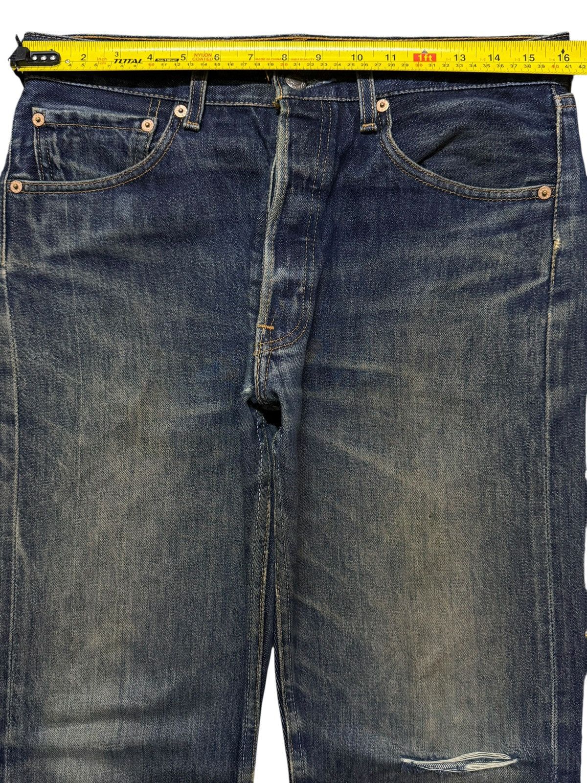 Levi's Vintage Clothing Vintage 90s Levis 501 Faded Mud Wash Distress Regular Fits Size US 32 / EU 48 - 8 Thumbnail