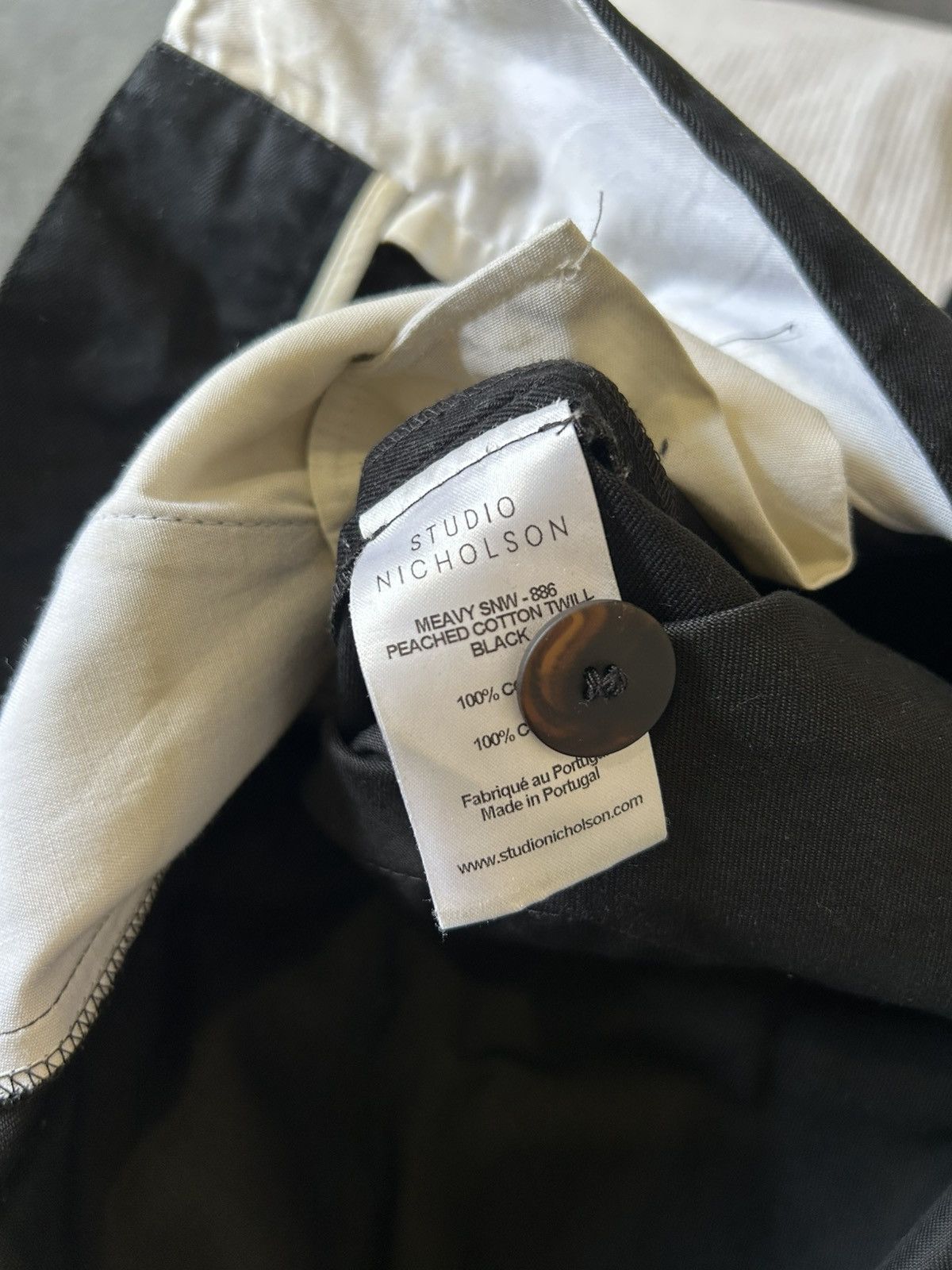 Studio Nicholson Studio Nicholson Meavy High Waisted Cotton Straight Pants Size 29" - 8 Thumbnail