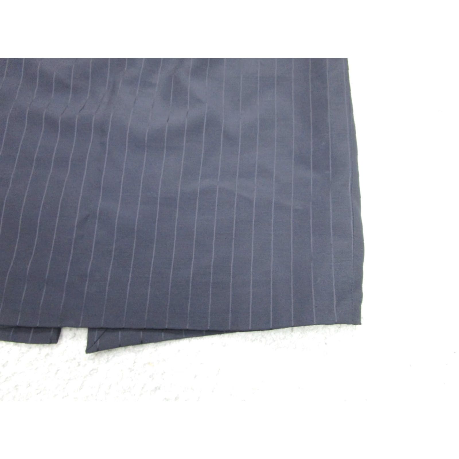 Armani ARMANI Women's Pencil Skirt Size 6 Blue Striped Wool Blend Lined Casual Size 28" / US 6 / IT 42 - 2 Thumbnail