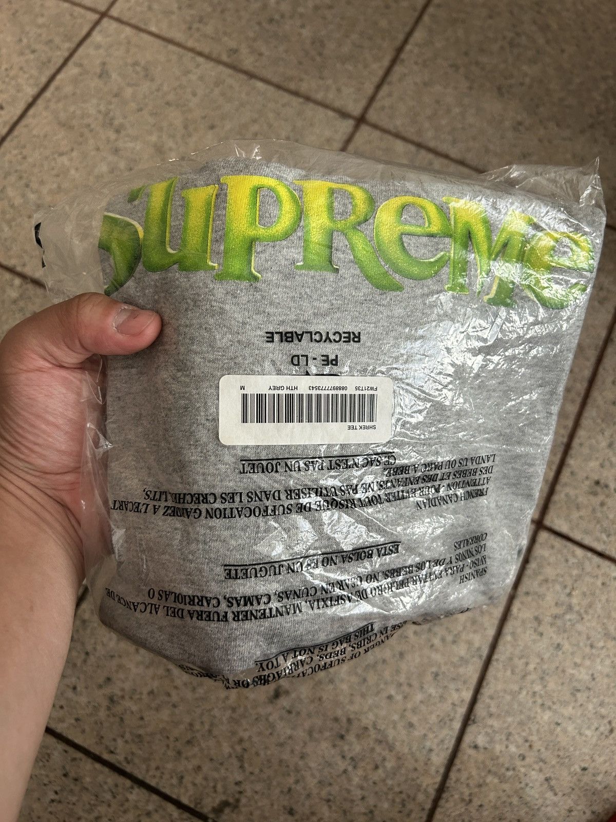 Supreme Supreme Shrek Tee Heather Grey Size US M / EU 48-50 / 2 - 1 Thumbnail