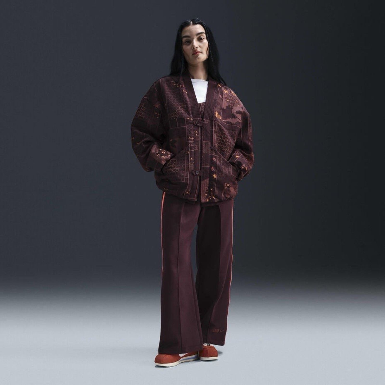 Nike Nike Naomi Osaka Jacquard Jacket Medium Burgundy Crush $300 Size M / US 6-8 / IT 42-44 - 5 Thumbnail