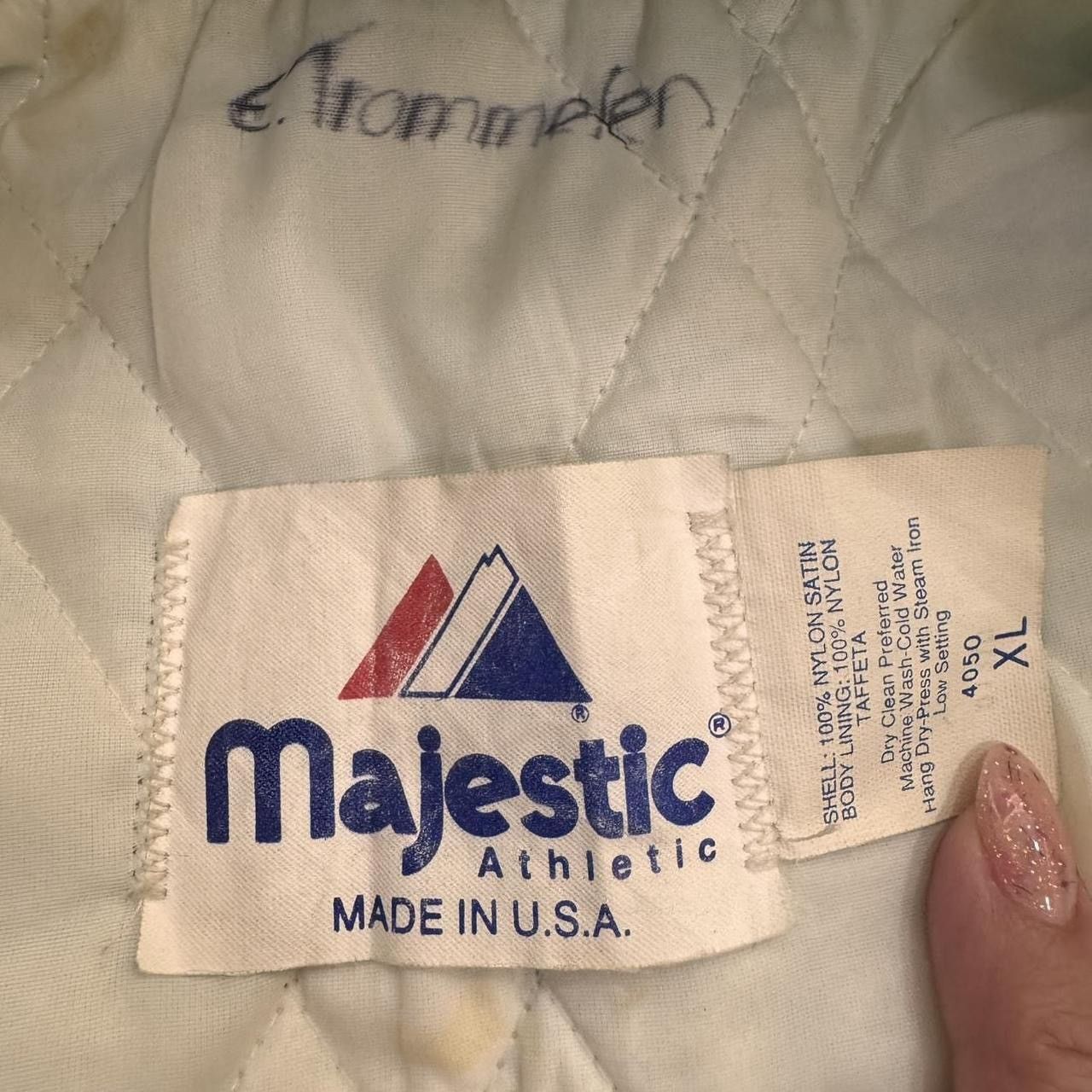 Majestic Vintage Majestic Made In USA Satin Bomber Jacket XL Vintage Size US XL / EU 56 / 4 - 2 Thumbnail