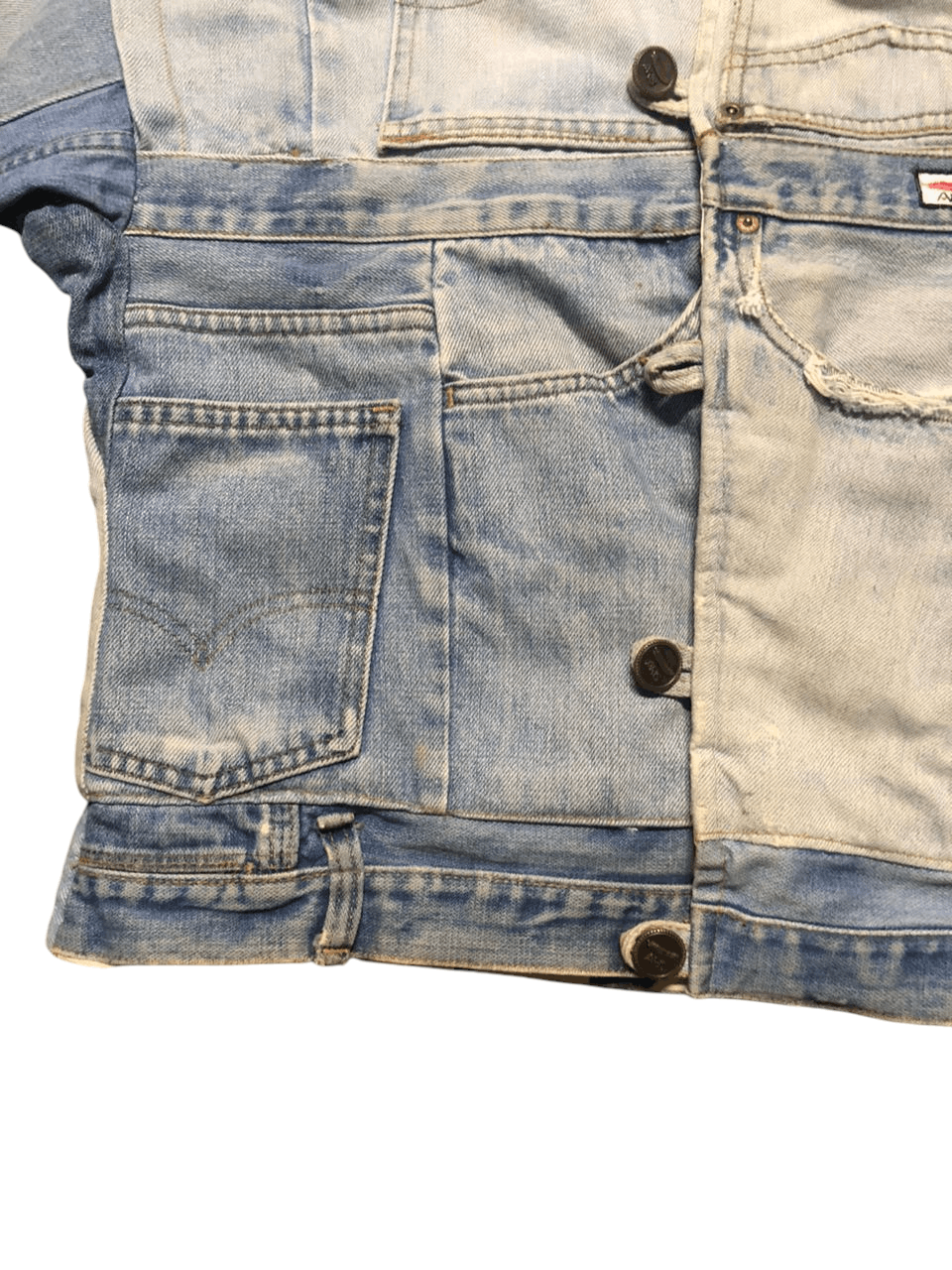 Japanese Brand Very Rare Vintage Denim Jacket Custom By Aris Distressed Size US M / EU 48-50 / 2 - 9 Thumbnail