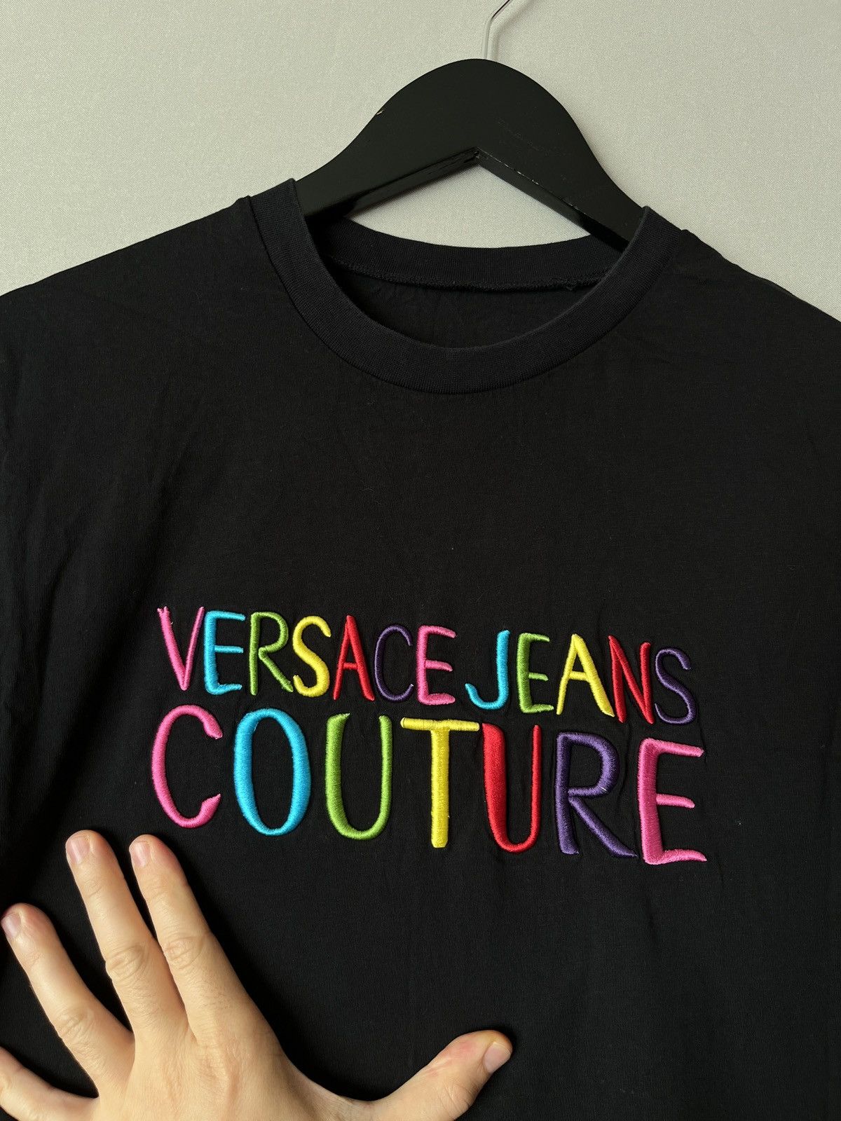 Versace Jeans Couture Versace Jeans Couture Embroidered Logo T-shirt Size US M / EU 48-50 / 2 - 2 Thumbnail