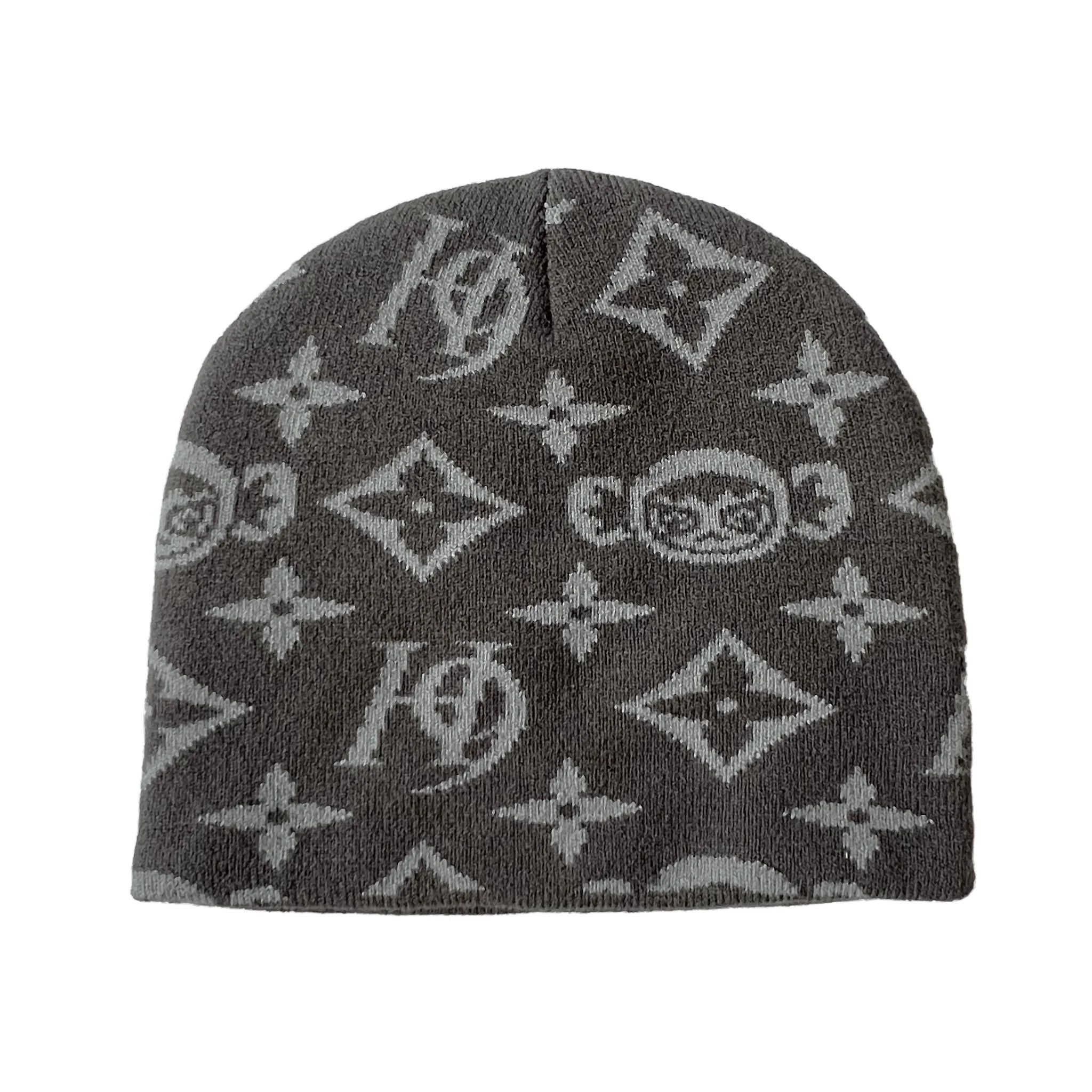 Happy99 H99 Monogram Beanie - grey | Grailed