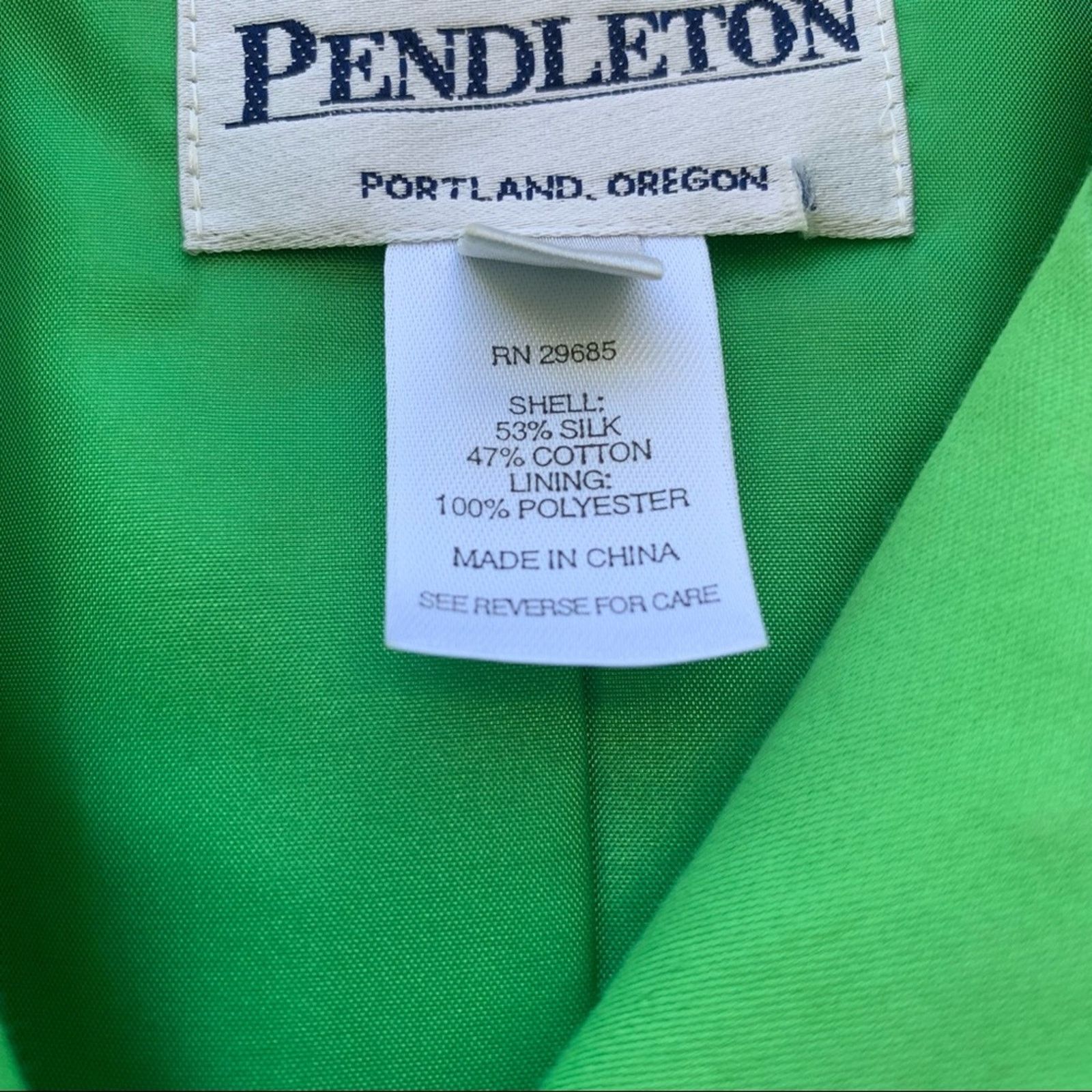Pendleton Pendleton skirt blazer set green silk blend size 6 Size 28" / US 6 / IT 42 - 5 Thumbnail
