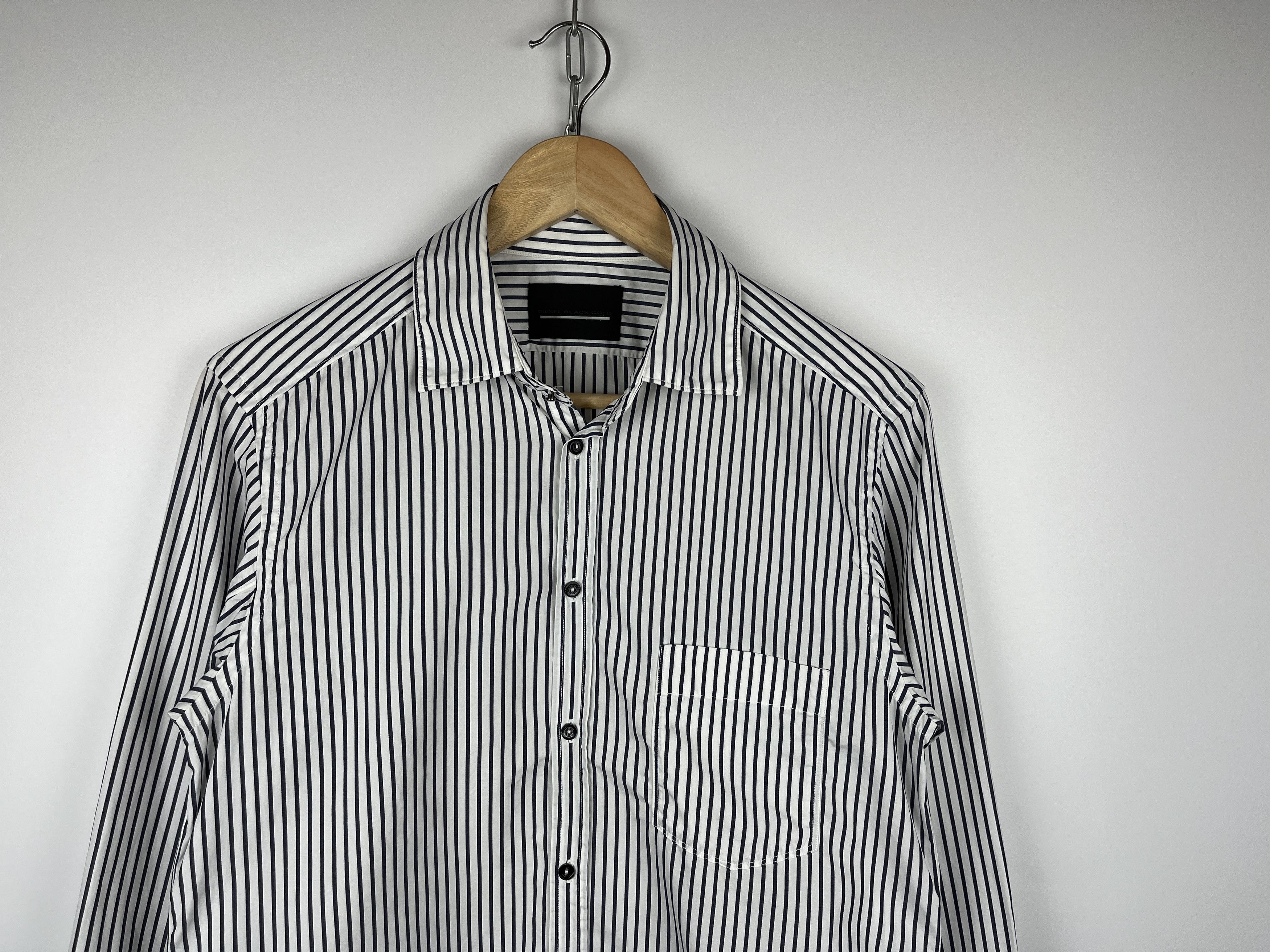 Diesel Black Gold Diesel Black Gold Collection Striped Long Sleeve Shirt Size US S / EU 44-46 / 1 - 1 Thumbnail