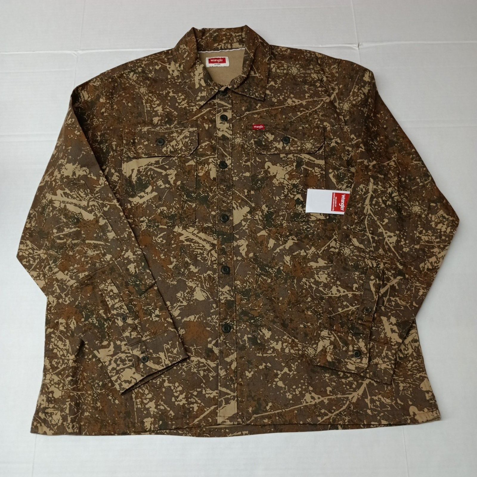 Wrangler Wrangler Camouflage Jacket Overshirt Shacket Size XL Brown Size US XL / EU 56 / 4 - 1 Thumbnail