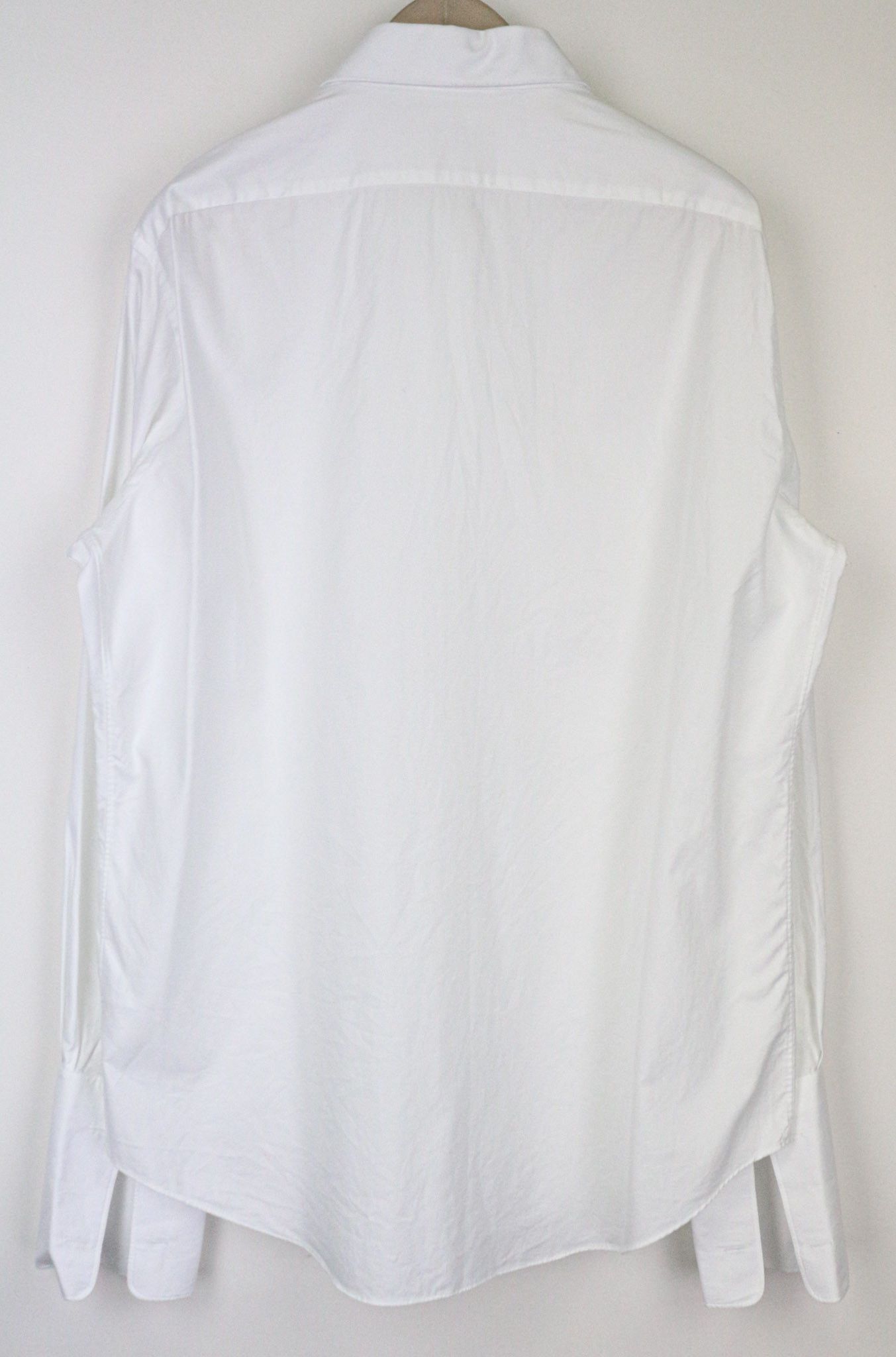 Suitsupply 46/18 Slim White Cotton Cutaway Twill Shirt 78417 Size 46R - 2 Thumbnail