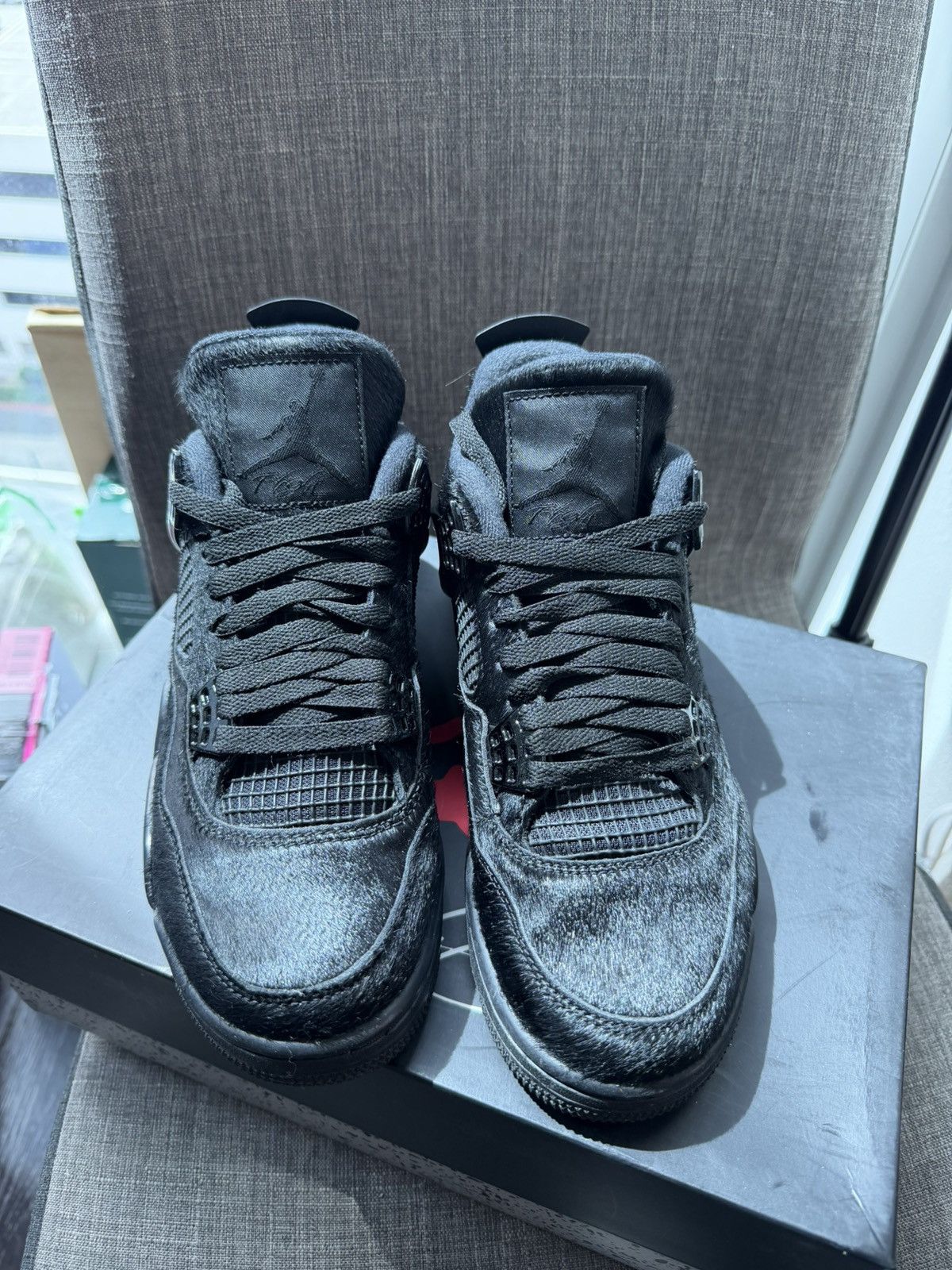 Nike Jordan 4 Retro Olivia Kim No Cover Black/Black Size 9W Size US 9 / IT 39 - 2 Thumbnail