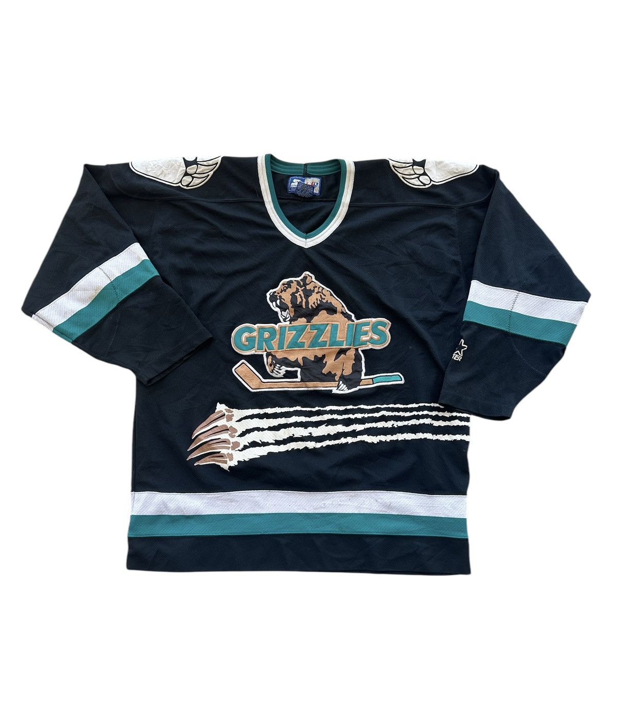 Starter Vintage UTAH Grizzlies hockey ice league jersey Size US L / EU 52-54 / 3 - 1 Thumbnail