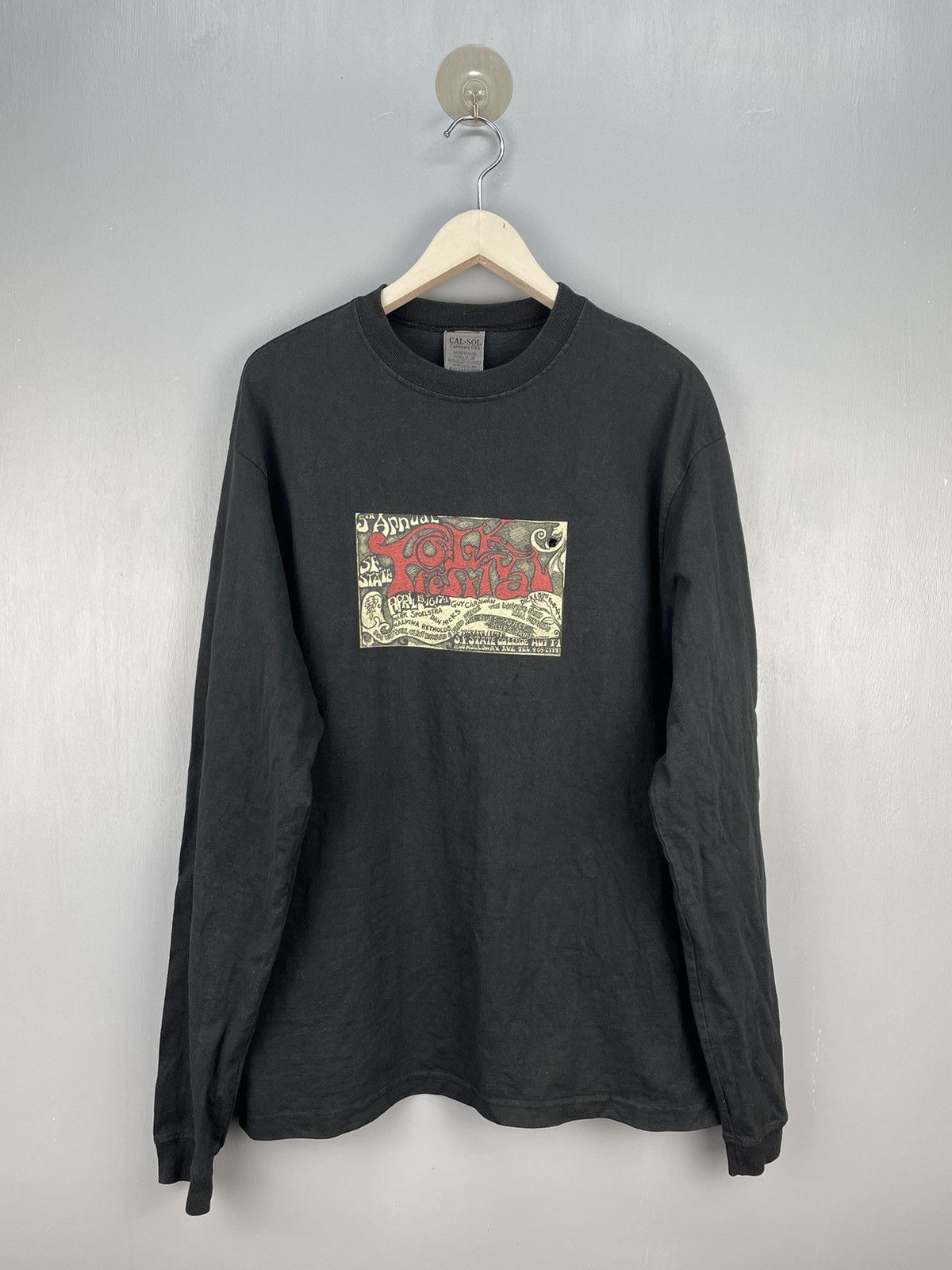 Band Tees × Vintage Vintage Folk Festival long sleeve shirt Size US L / EU 52-54 / 3 - 1 Thumbnail