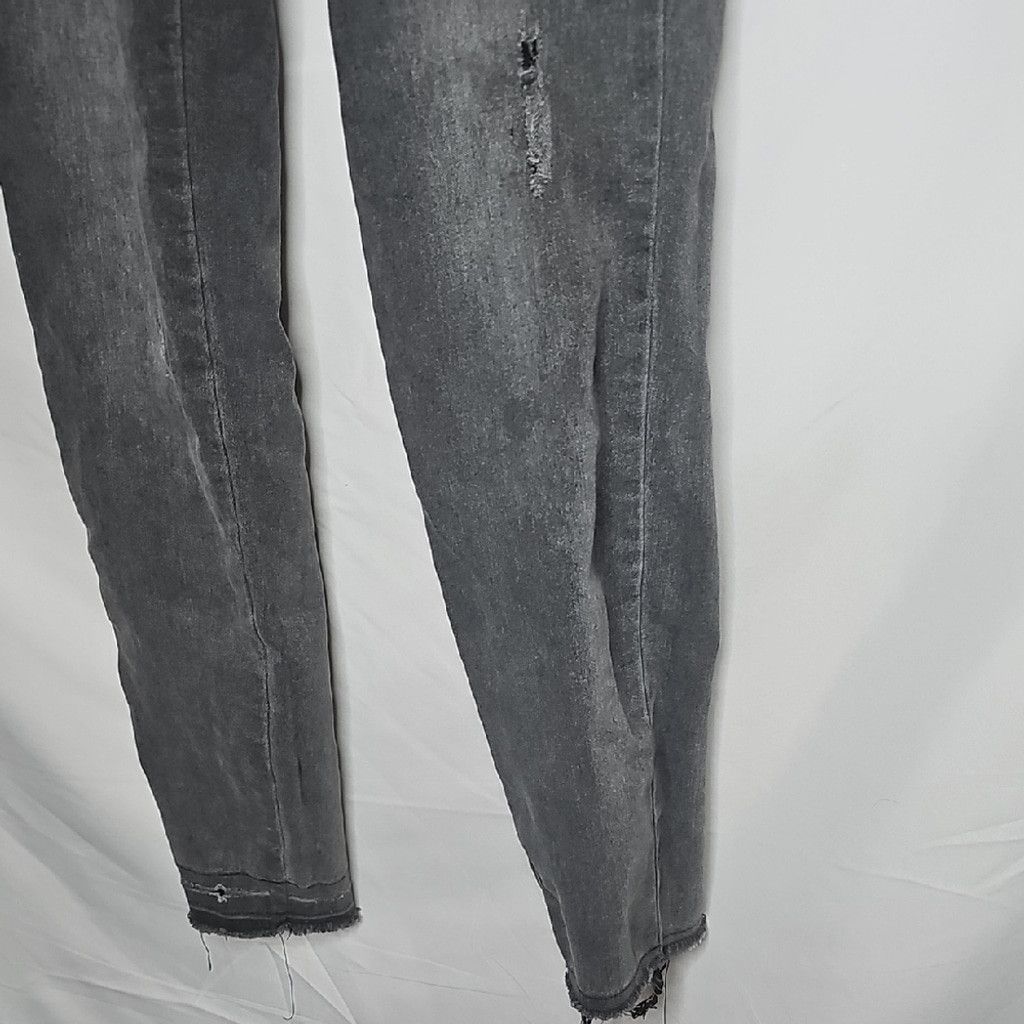 Versace Versace Gray Distressed Pull On Skinny Jeans Sz 27 Size 27" / US 4 / IT 40 - 3 Thumbnail